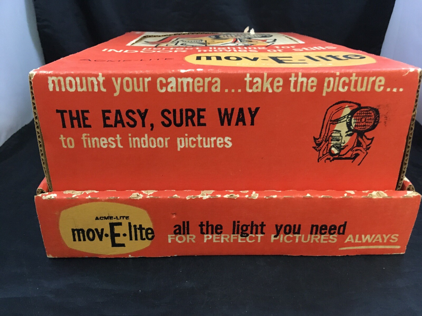 Acme Lite Mov-E-Lite Original Vintage Mounted Camera Light NOS in Package