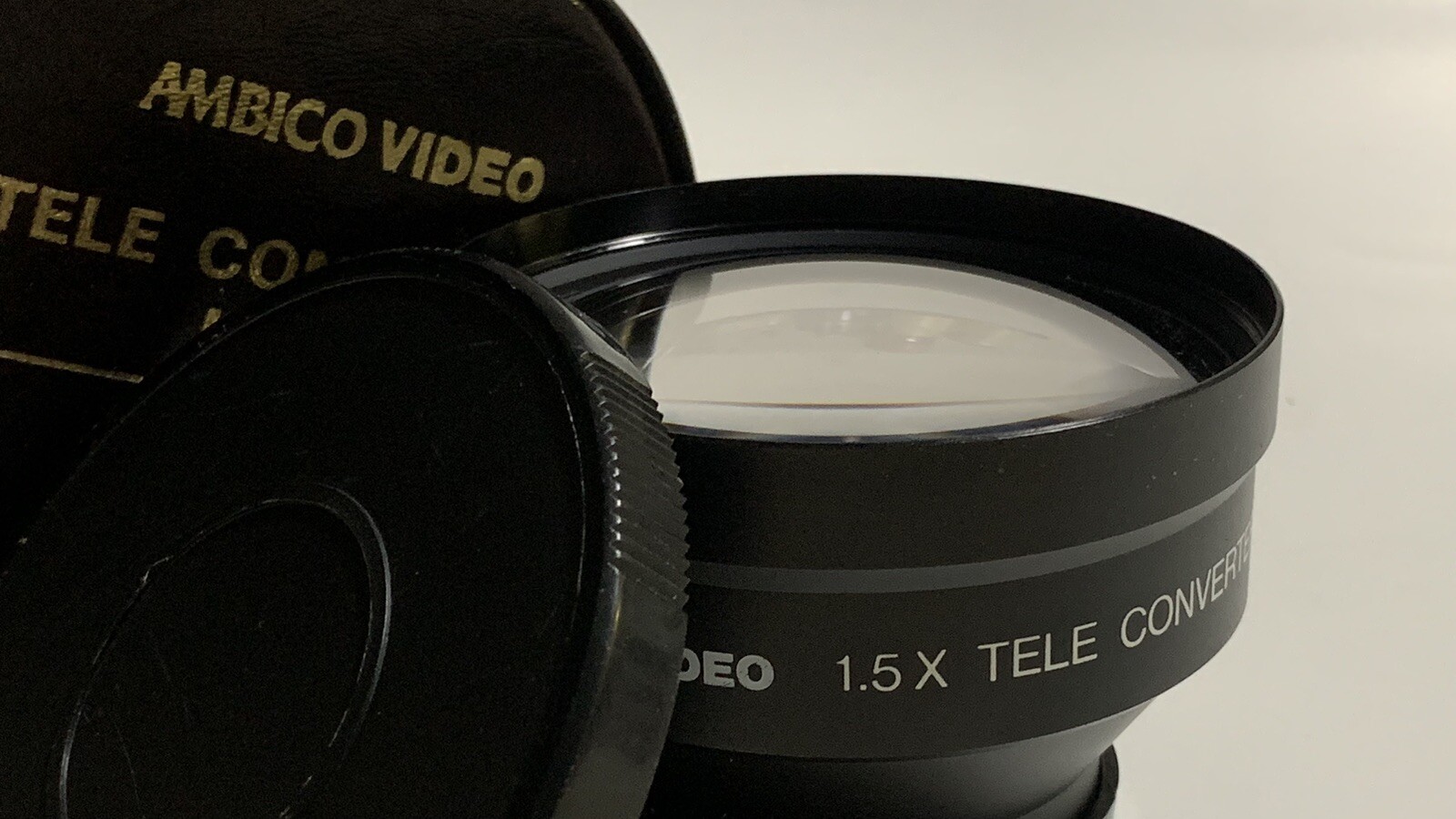 Ambico Video V-0312 1.5X Tele Converter Camera Lens W/ Case Made In Japan