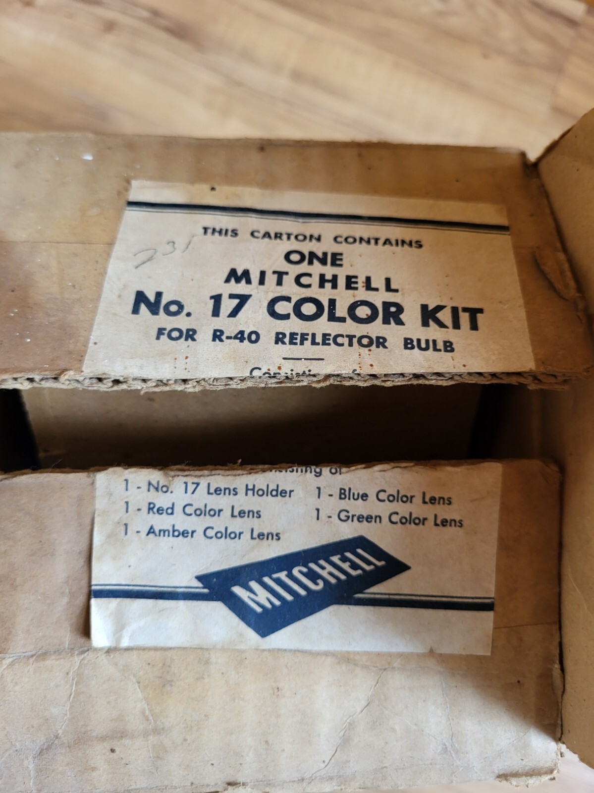 Vintage Mitchell No 17 Color Kit R-40 Reflector Bulb Set