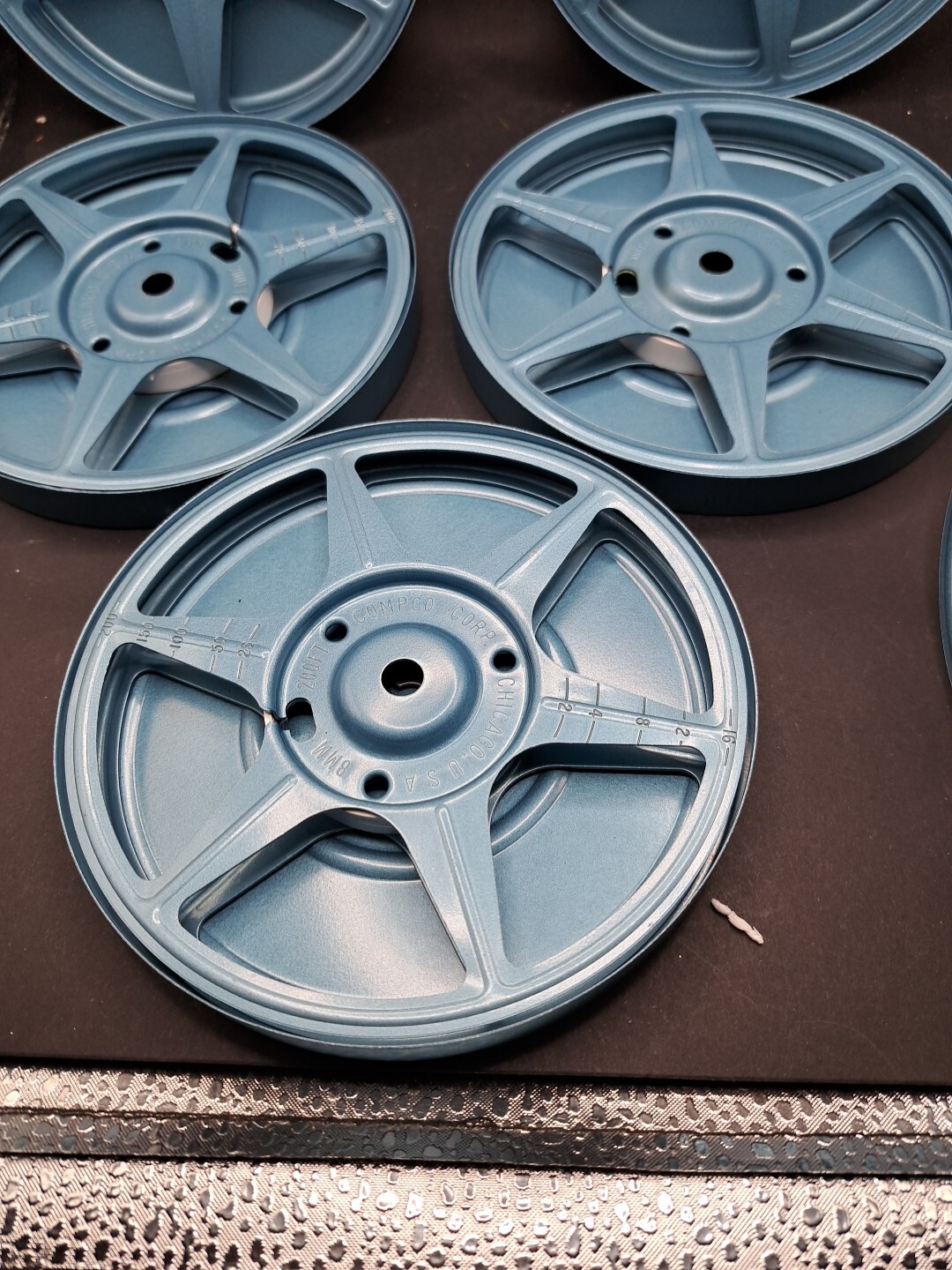 Vintage Kmart Metal Reel Storage Film Case Box Regular 8 Auto Take Up Reels