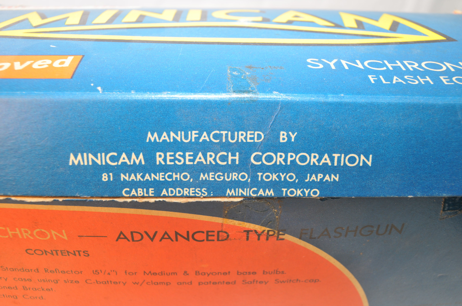 Vintage MINICAM SYNCHRON Flash Equipment with Original Box from 1950s Japan
