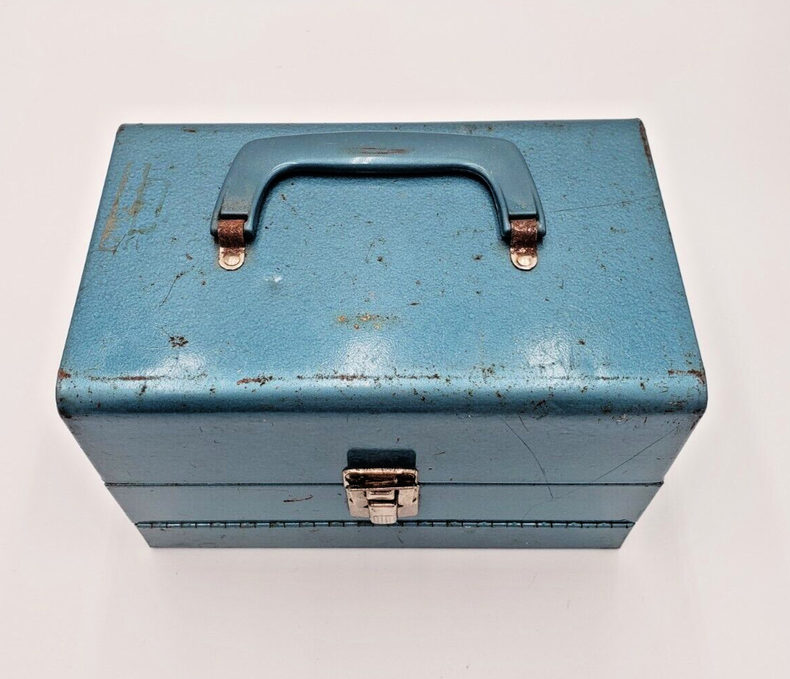 Logan De Luxe 5 Inch Movie 12 Reel Chest Metal Storage Box Carry Tote