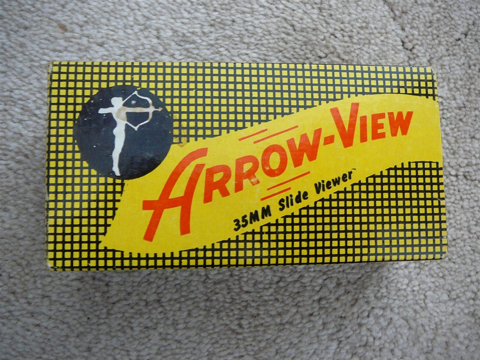ARROW VIEW Vintage 1950s GRAY MARBELIZED PLASTIC 35 mm SLIDE VIEW – EUC IOB