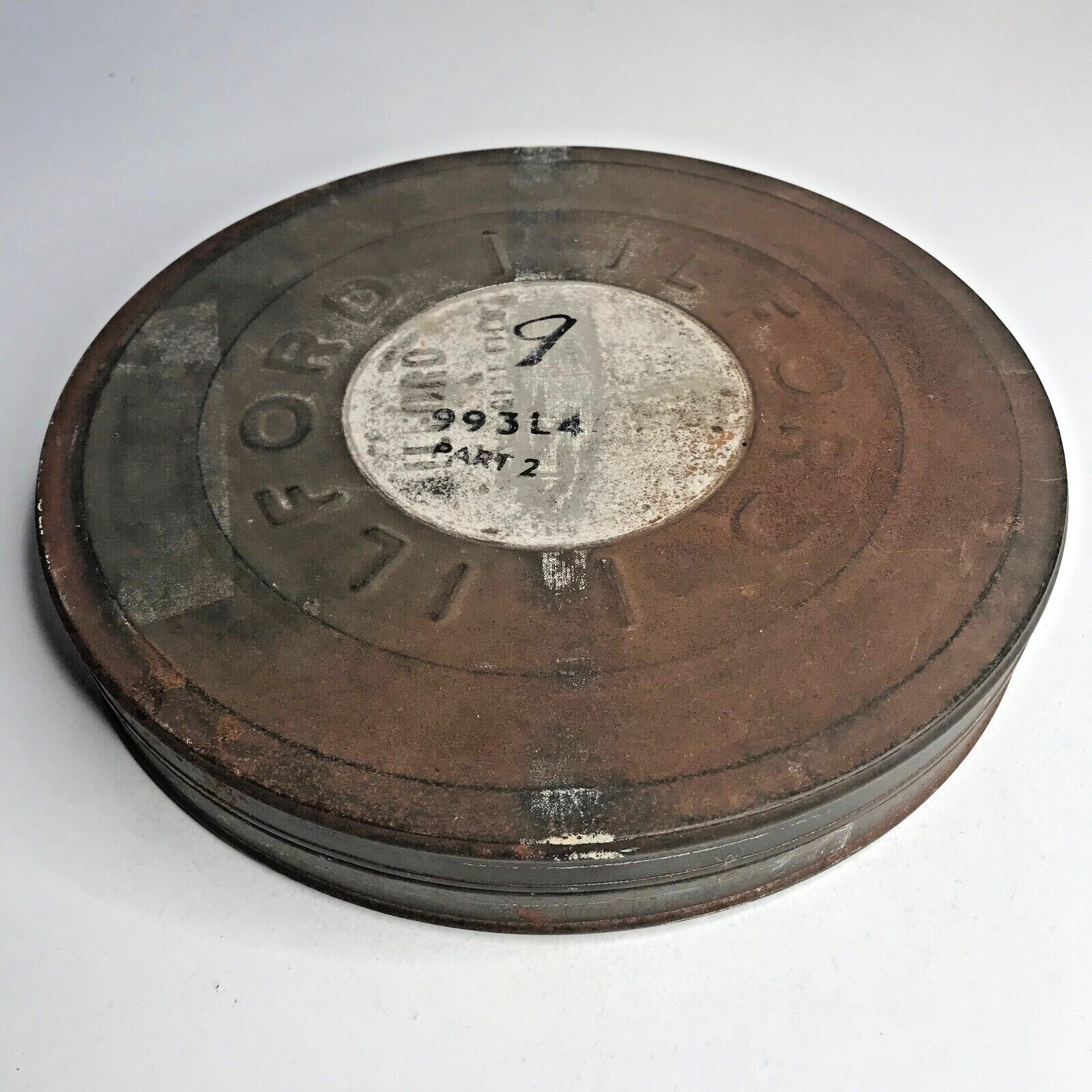 Ilford Vintage Metal Movie Reel Tin 27 cm Can Made in England
