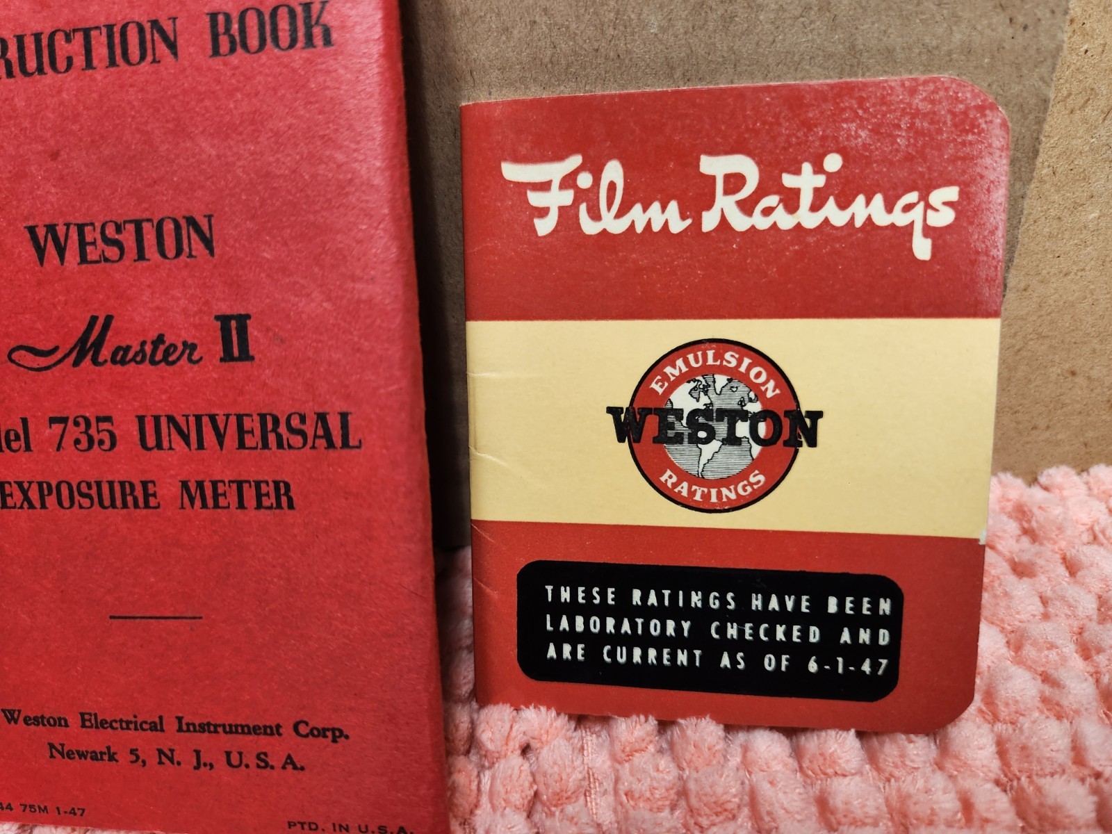 VTG 1940s Weston Master II Model 735 Exposure Meter w/ Manual & Box