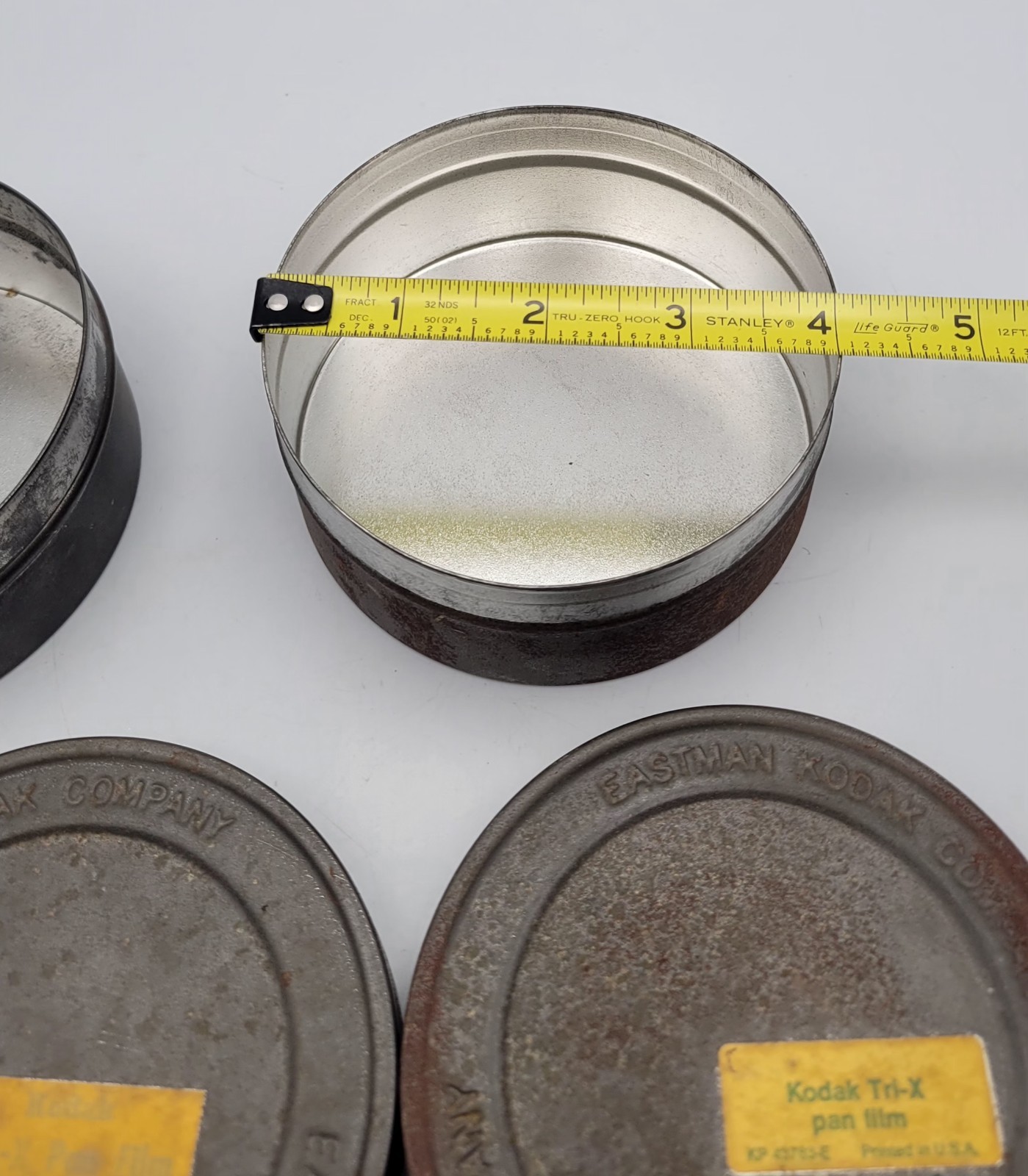 Vintage Pair Of Eastman Kodak Company 35mm Tri-X Pan Film 4” Canister Tins
