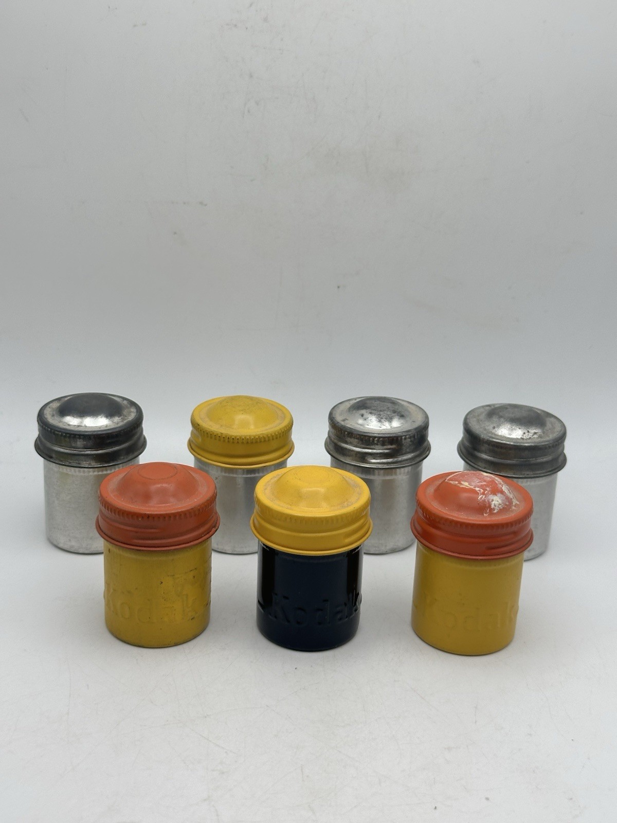 Vintage 35mm Film Canisters 3 Kodak 4 Unbranded All Seals Are Good