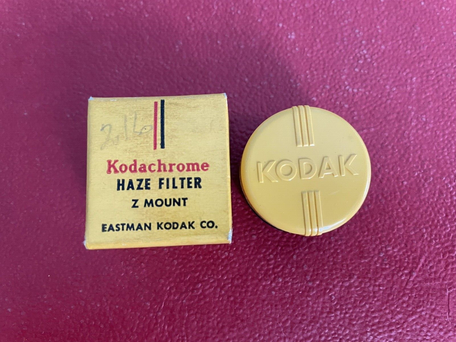 Vintage EASTMAN KODAK CO Kodachrome Haze Filter Z Mount w/ Box Brochure