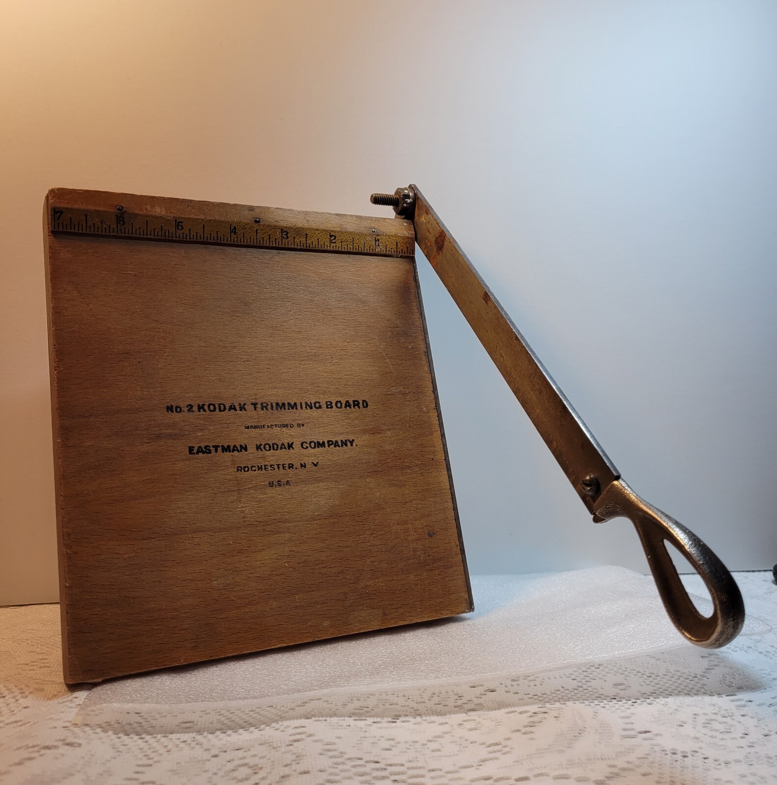 Antique EASTMAN KODAK No. 2 Trimming Board with Cutting Handle