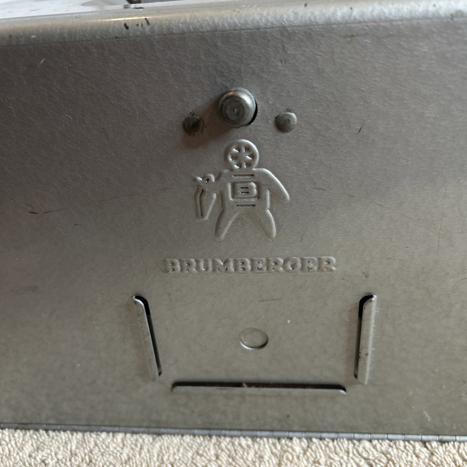 Vintage Brumberger Metal 8mm Film Chest Carrying Case 12 Slots 200-B01