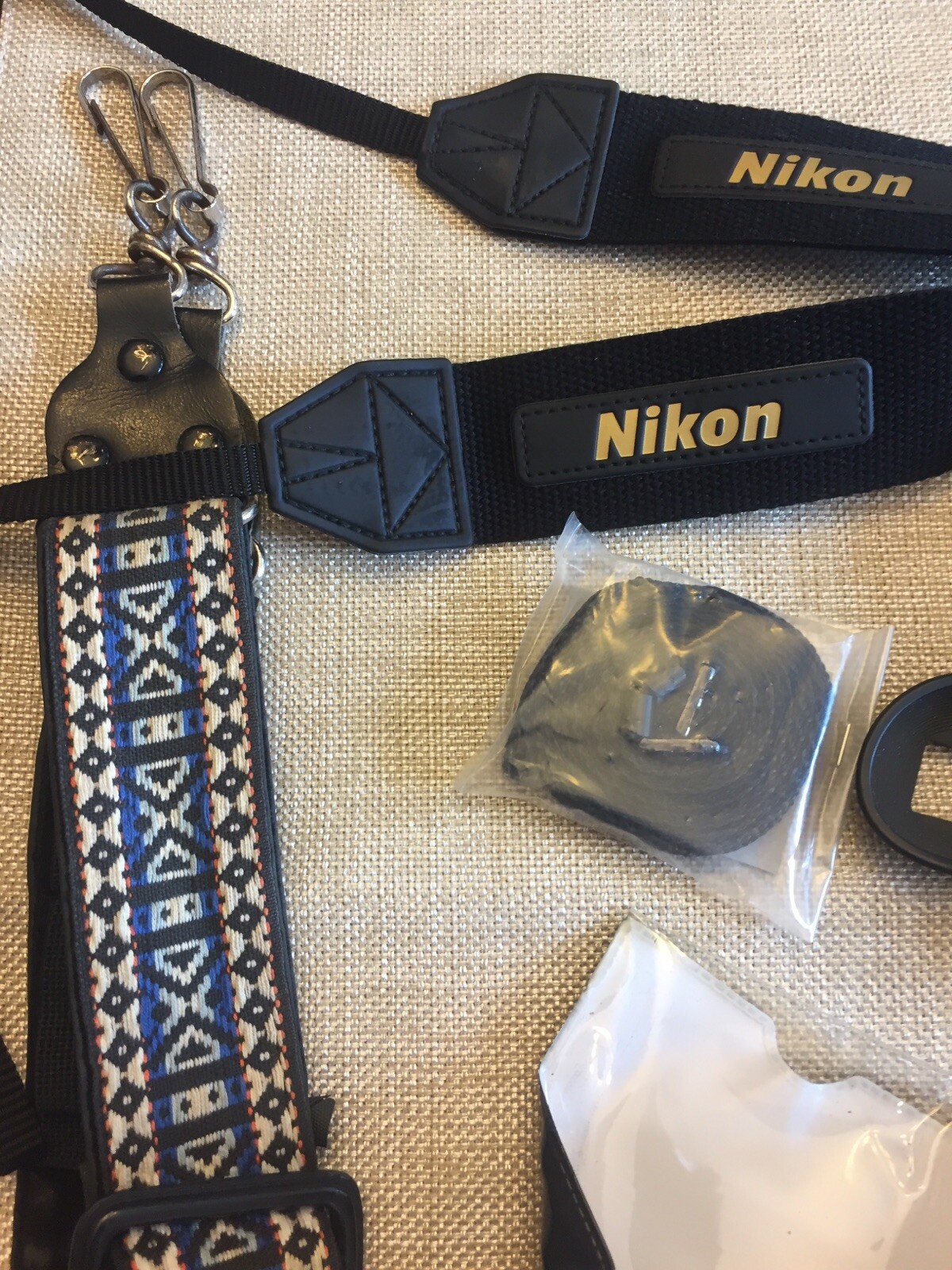 Lot 35mm camera accessories (18) Flash Straps Cap Tissue Brush FilmSafe Filters