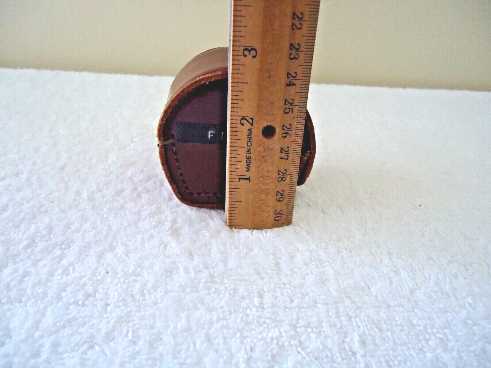Vintage AO CO.? Leather Camera Lens Holder With a Couple of Lens ” GREAT ITEM “