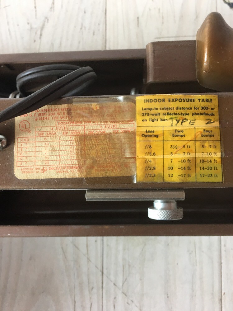 Vintage Ckc Photo Lighting 4 Light Light Bar In Case