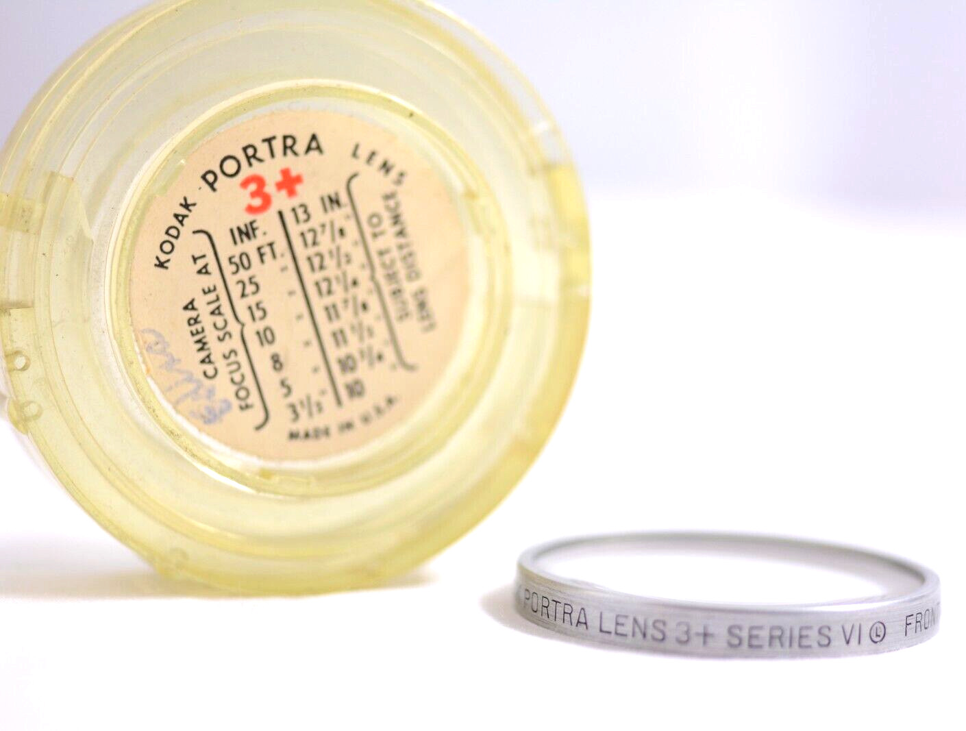 VINTAGE KODAK SERIES VI PORTRA 3+ CLOSE-UP CAMERA LENS FILTER WITH CASE