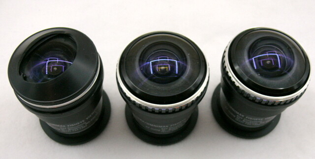 Imax /Omnimax Fisheye viewfinder. Lot of 3 as pictured.