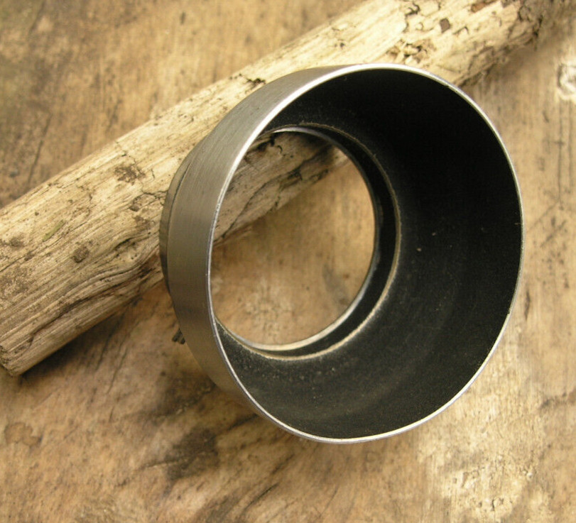 42mm push fit slip on sprung chromed brass shade lens hood 2 part