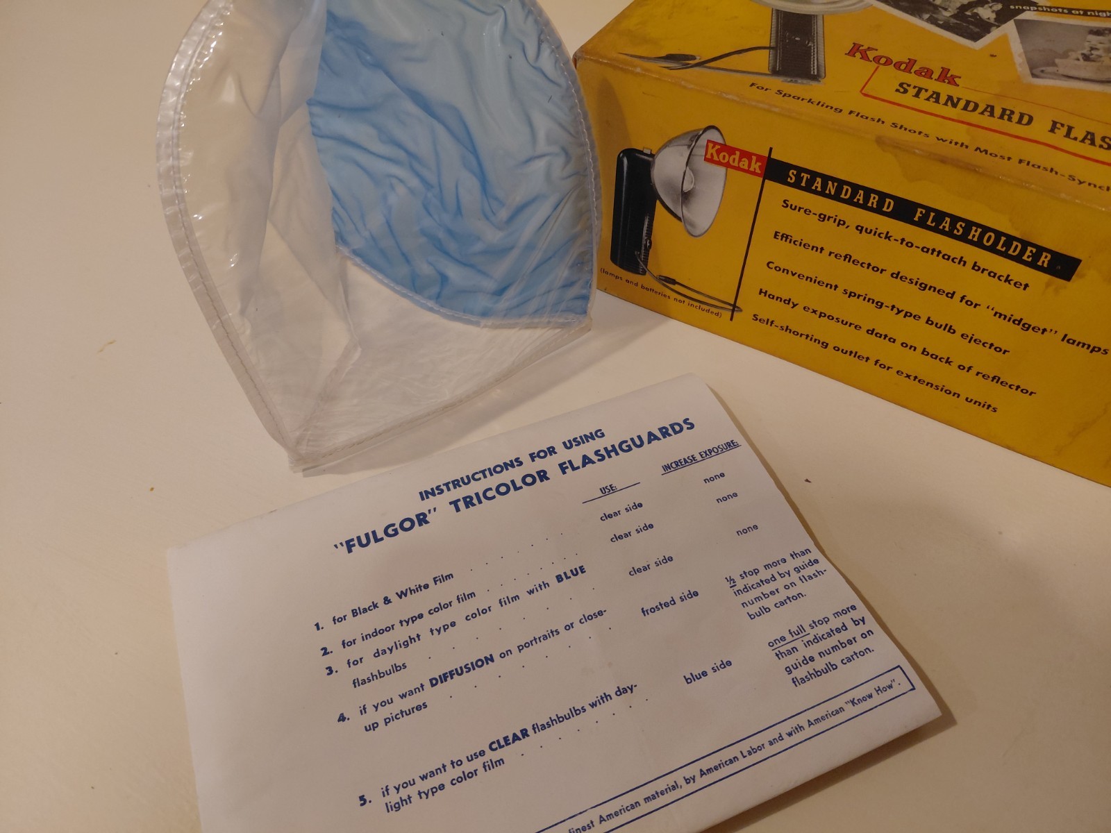 Kodak 1952 Model 720/721 Standard Flash Holder Set Complete (tricolor & 2-way g