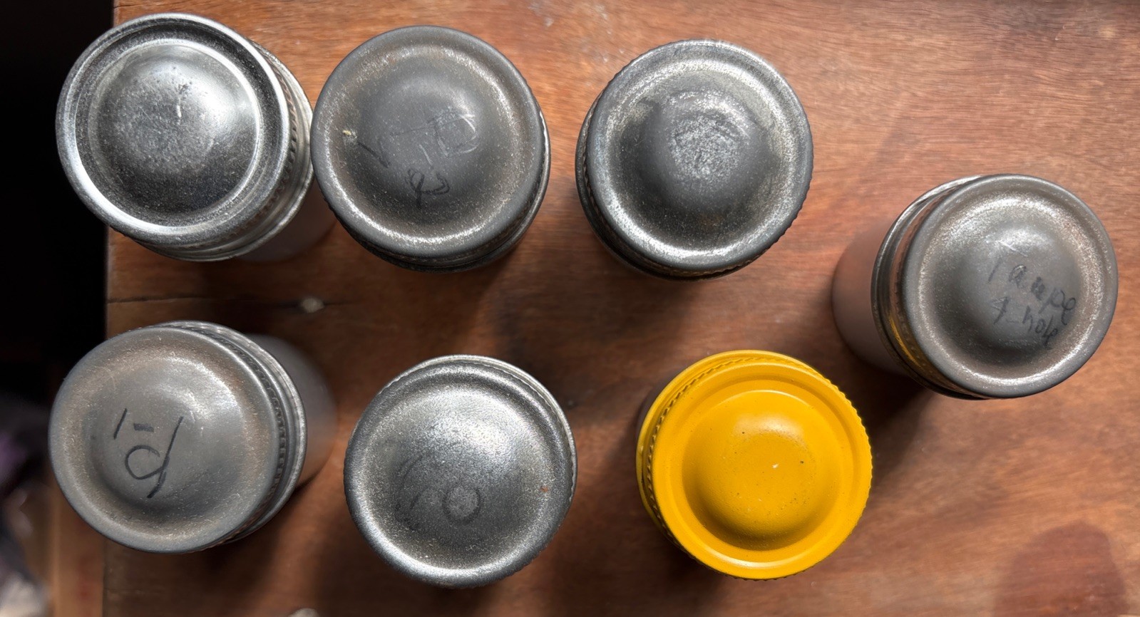 7 Vintage Aluminum Film Canisters Preowned