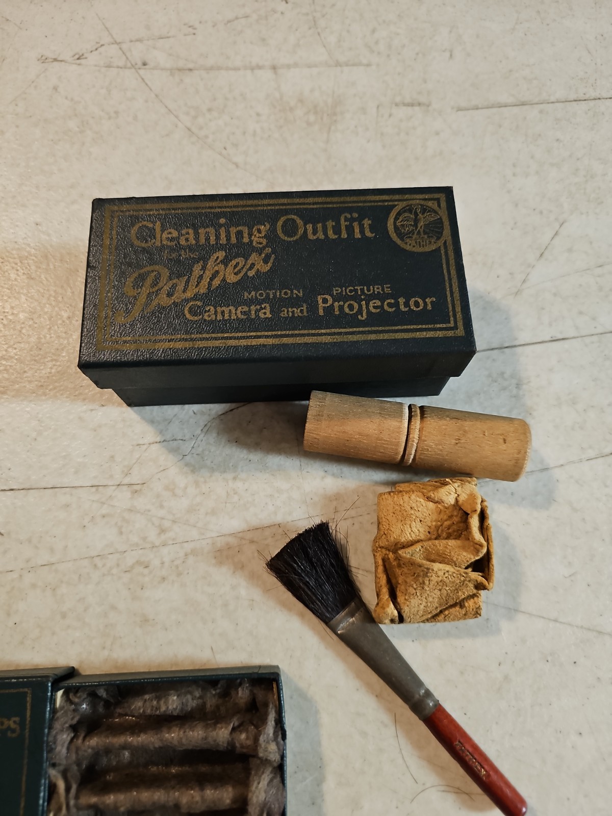 Pathé Pathex Camera and Projector Cleaning Outfit & Empty Bulb Box