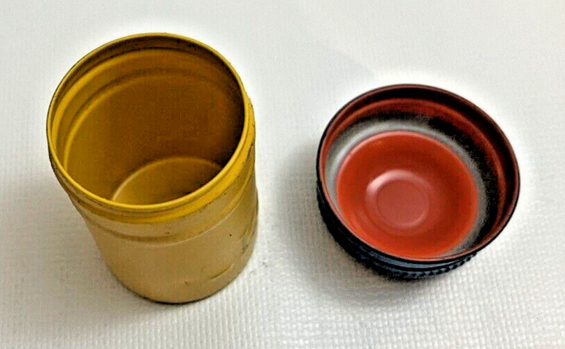 Kodak Empty Metal 35mm Film Canister (Yellow w/Blue Top) for Ektachrome Film