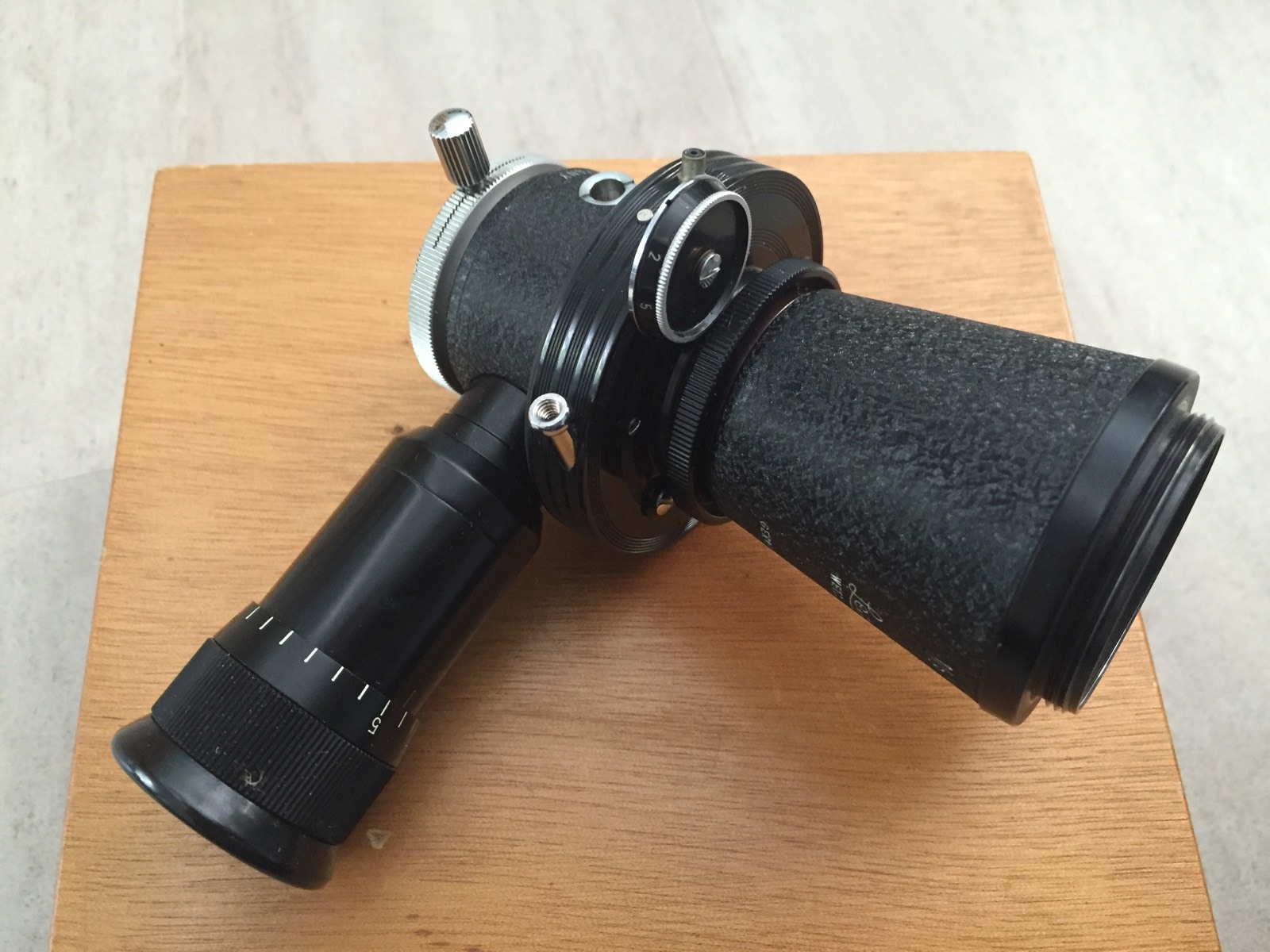 LEITZ MIKAS Screw mount MICROSCOPE adaptor Relay lens 1/3X Micro-Ibsor, CASE