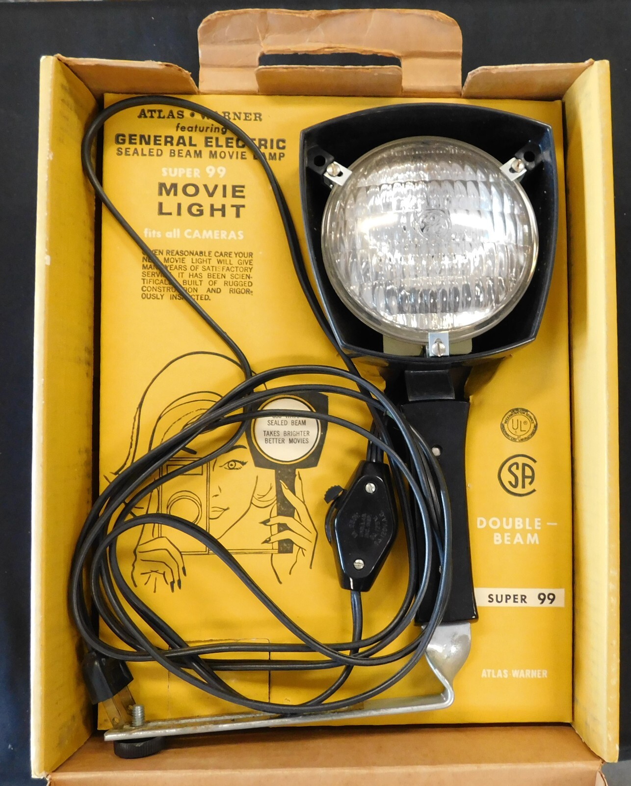 Atlas Warner General Electric Super 99 Movie Light – Double Beam