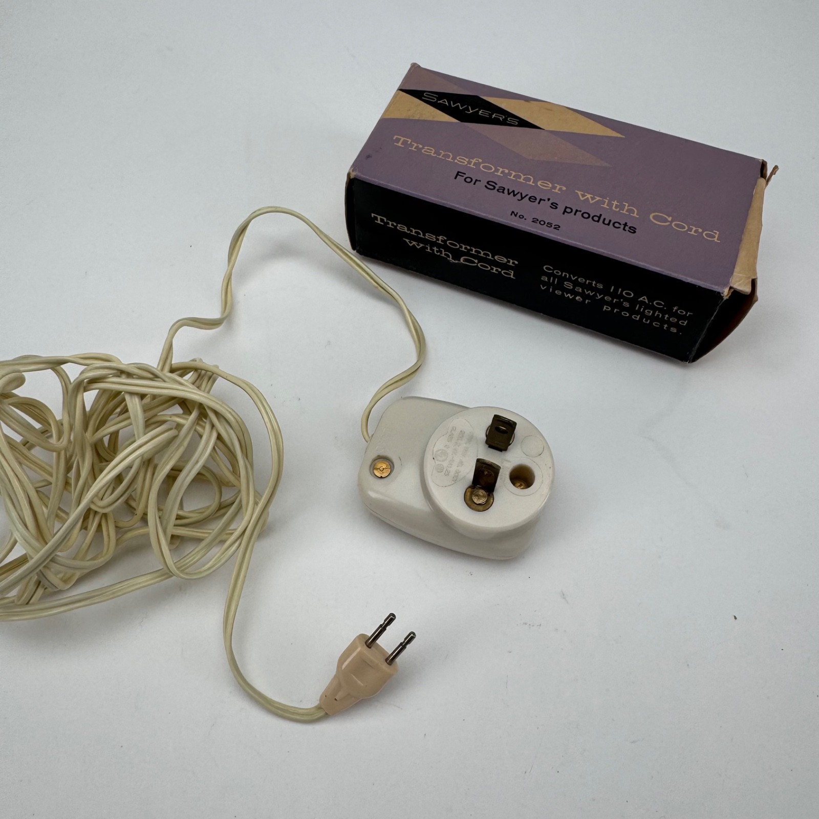 Sawyer’s Transformer with Cord Model F Vintage Slide Viewer Power Supply