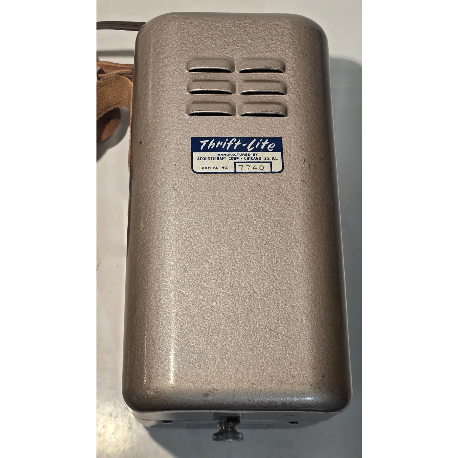 Thrift-Lite BP-25 Portapack Flash Unit Vintage Acousicraft Chicago
