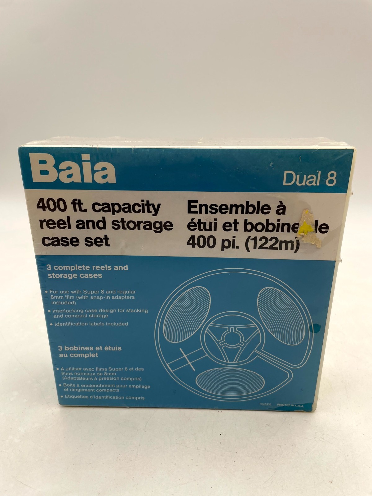 Vintage Baia Dual 8 400 Ft Capacity Reel & Storage Case Set (Pack of 3) Sealed