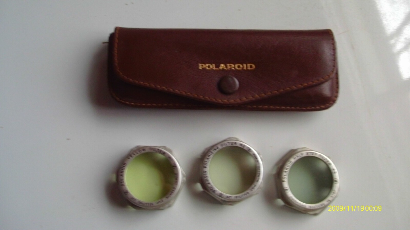 VTG POLAROID CAMERA FILTER KIT #541-HALF STEP , YELLOW & POLARIZER with CASE