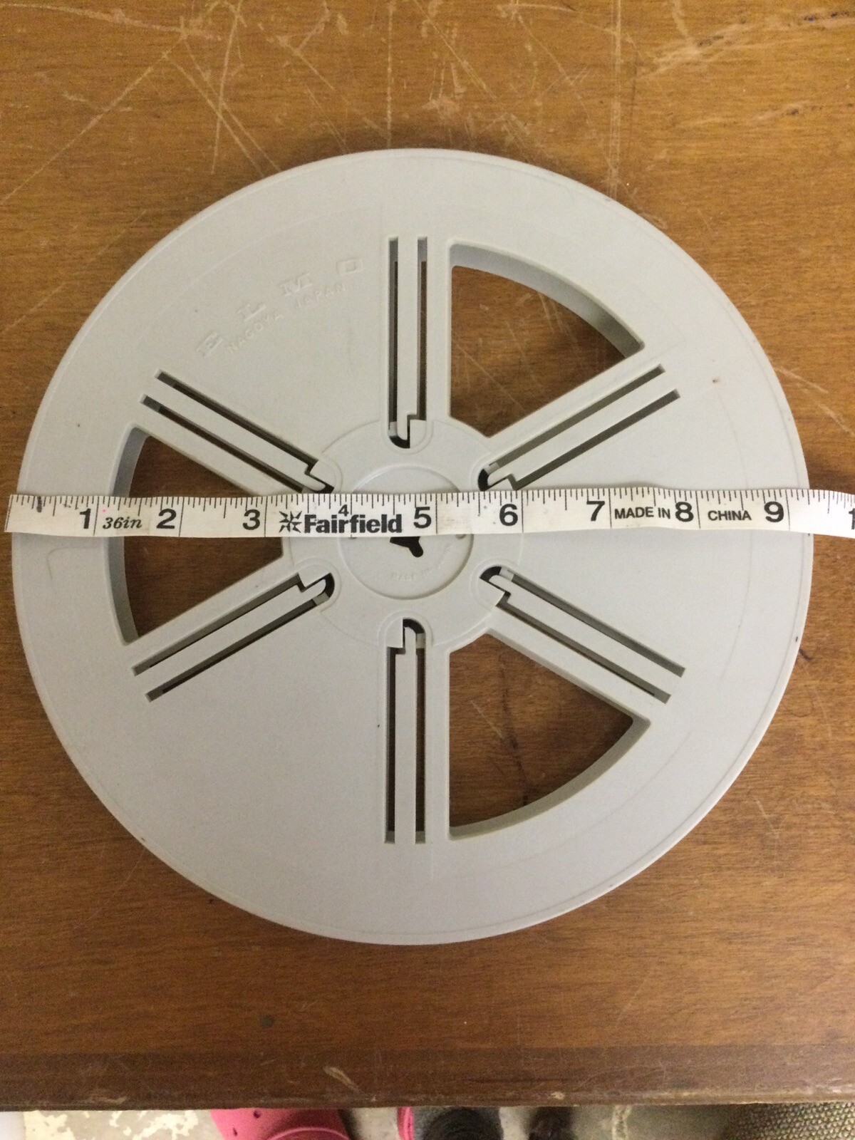 Vintage 50 Min. Metal Film Take Up Reel 15”Dia Goldberg Bros USA / 2 Plastic