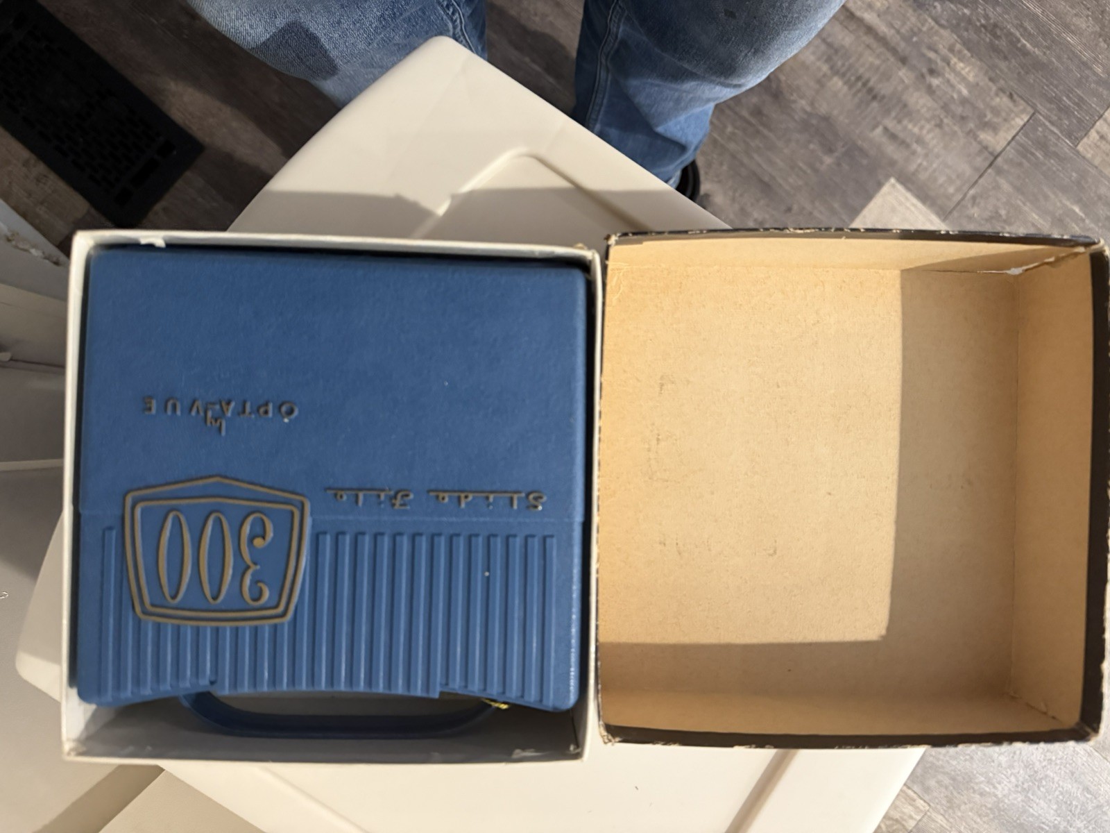 VINTAGE SLIDE FILE 300 CT 35 MM CASE OPTI-VUE PHOTOGRAPHY PROJECTOR SLIDES & BOX