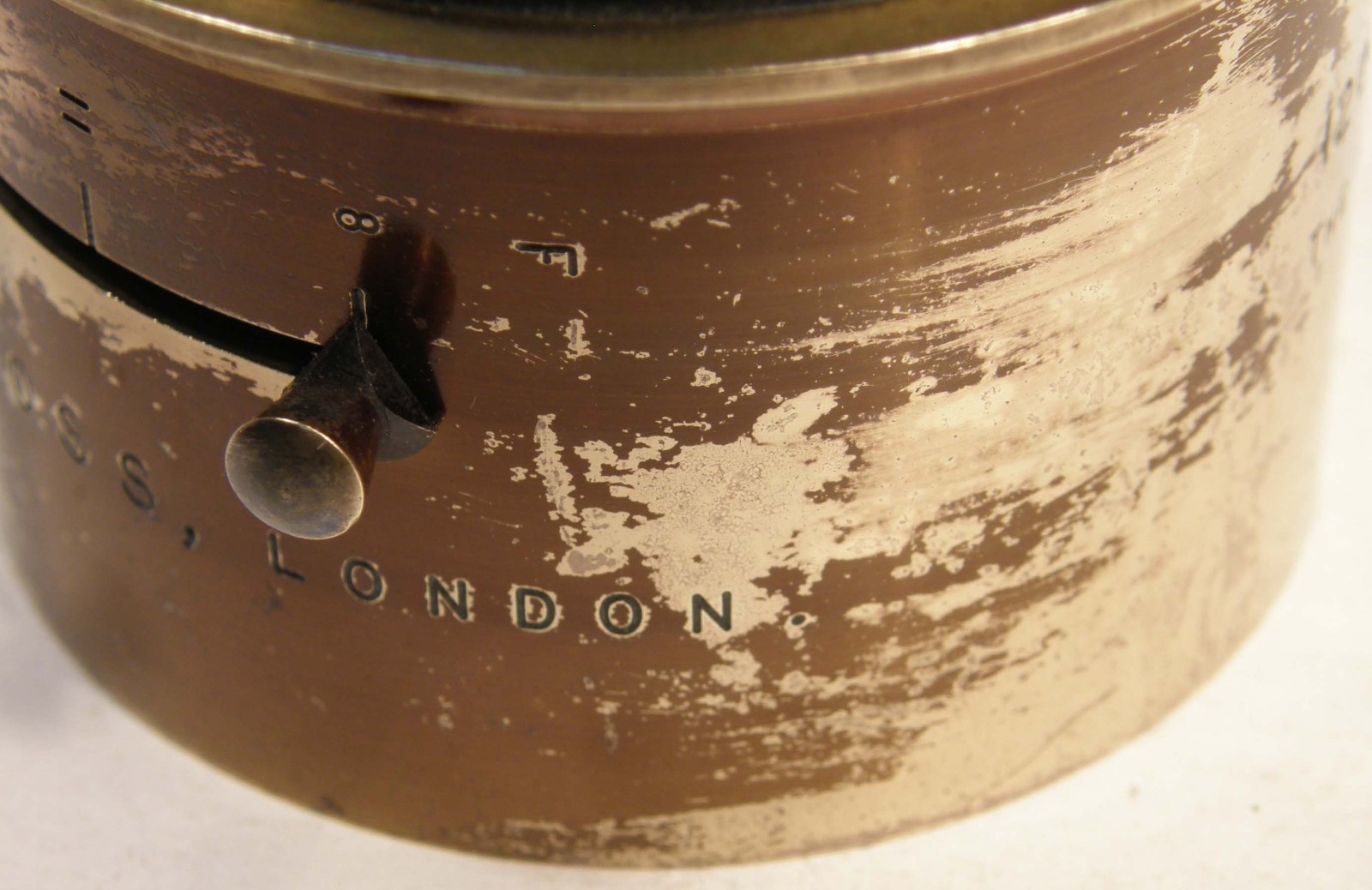 VINTAGE BRASS MOUNT ONLY 12in/1:8 ROSS LONDON No 6118 4 HOMOCENTRIC LENS AS-IS