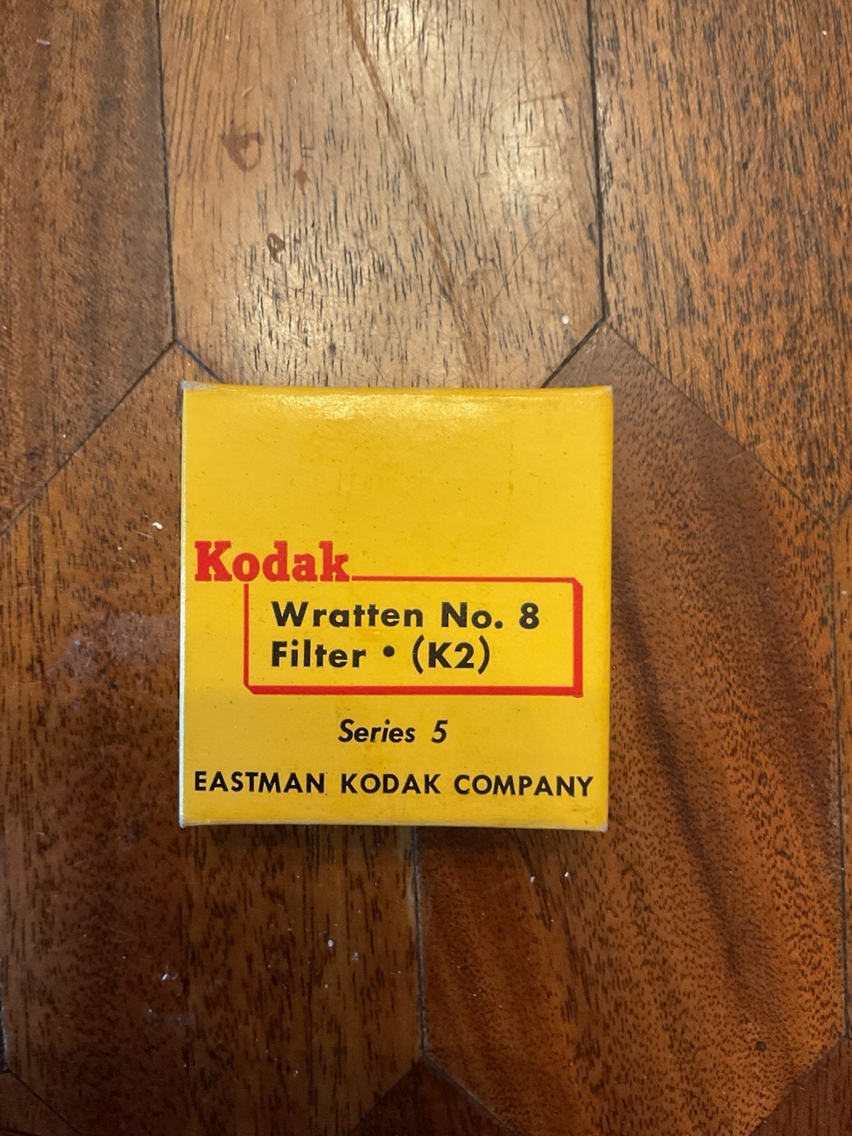 Vintage Kodak Wratten No. 8 (K2) Series 5 photographic filter
