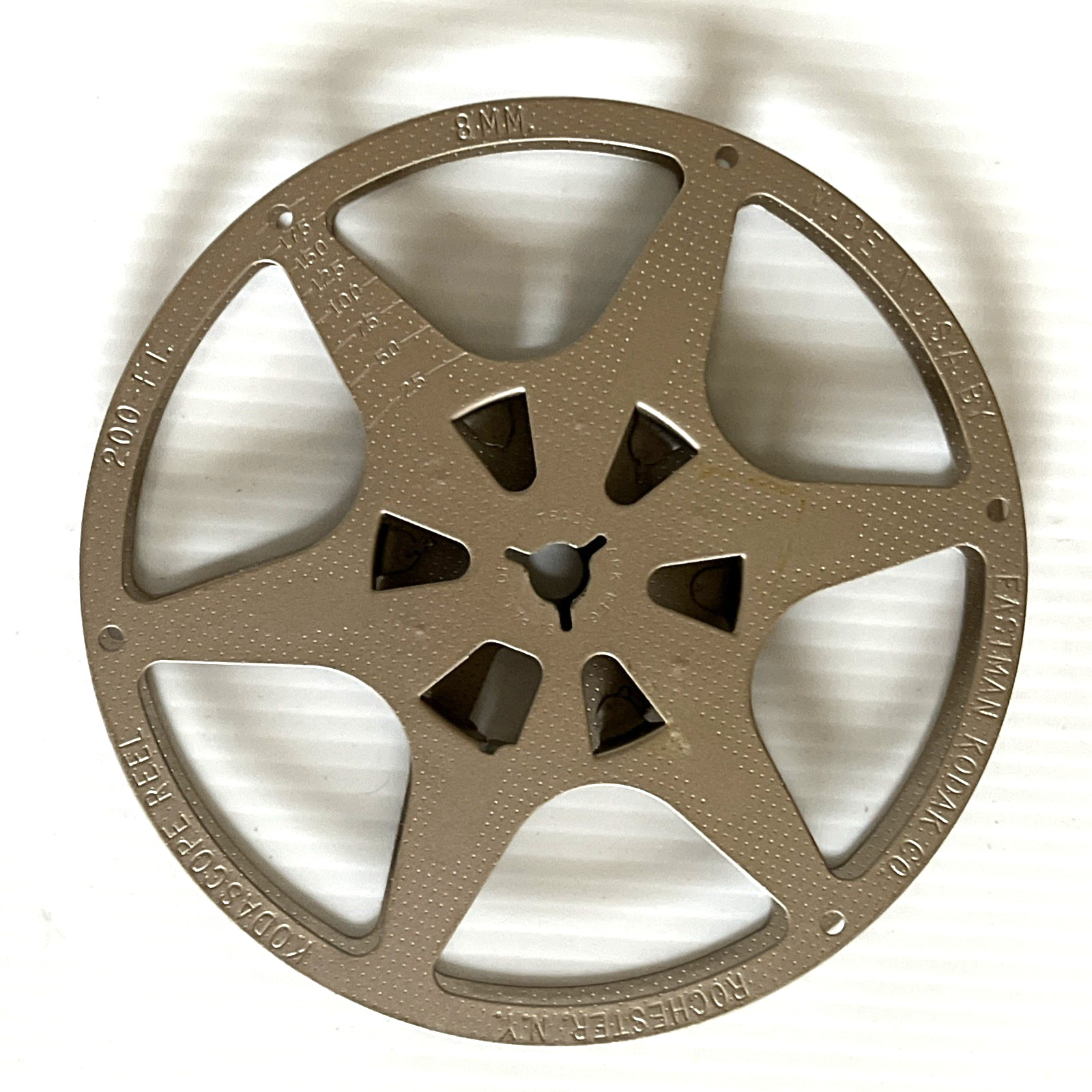 VTG Eastman Kodak Metal 8mm Film Movie Reel 200 Feet Made In USA Rochester NY