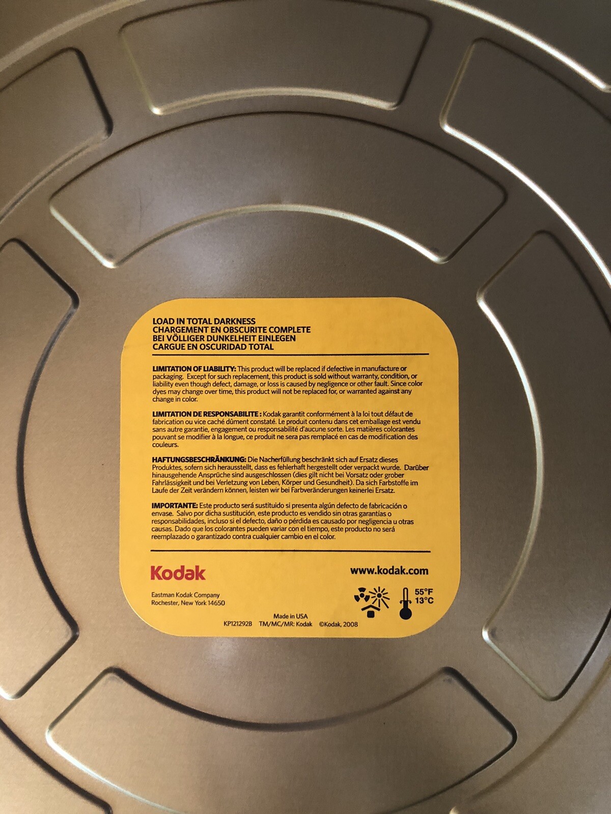 Kodak Vision 2242 Easter Base Movie Reel Canister Holder (Empty)