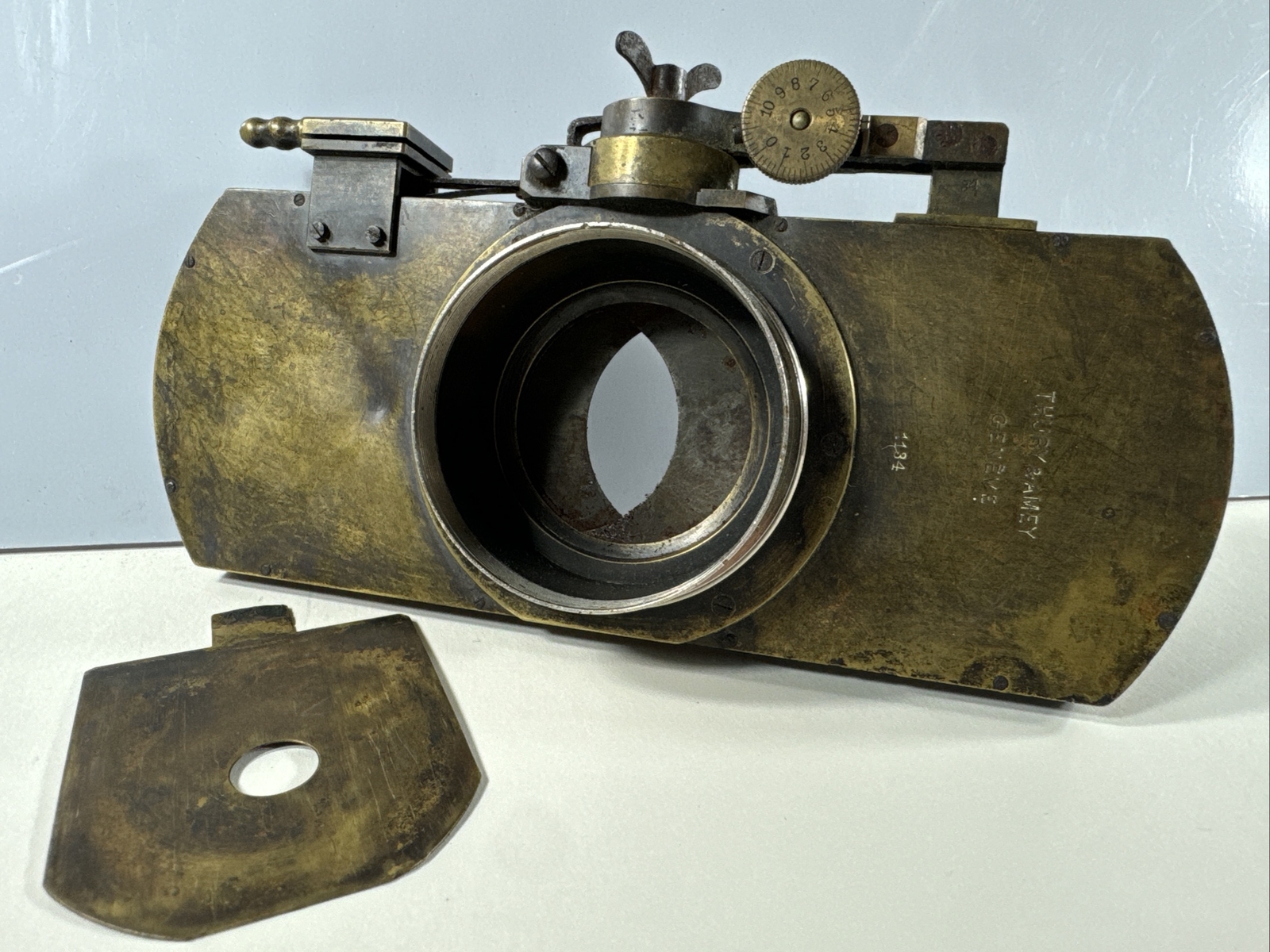 Large Thury & Amey of Geneva All Brass Shutter For Barrel Lens #1134 – Excellent