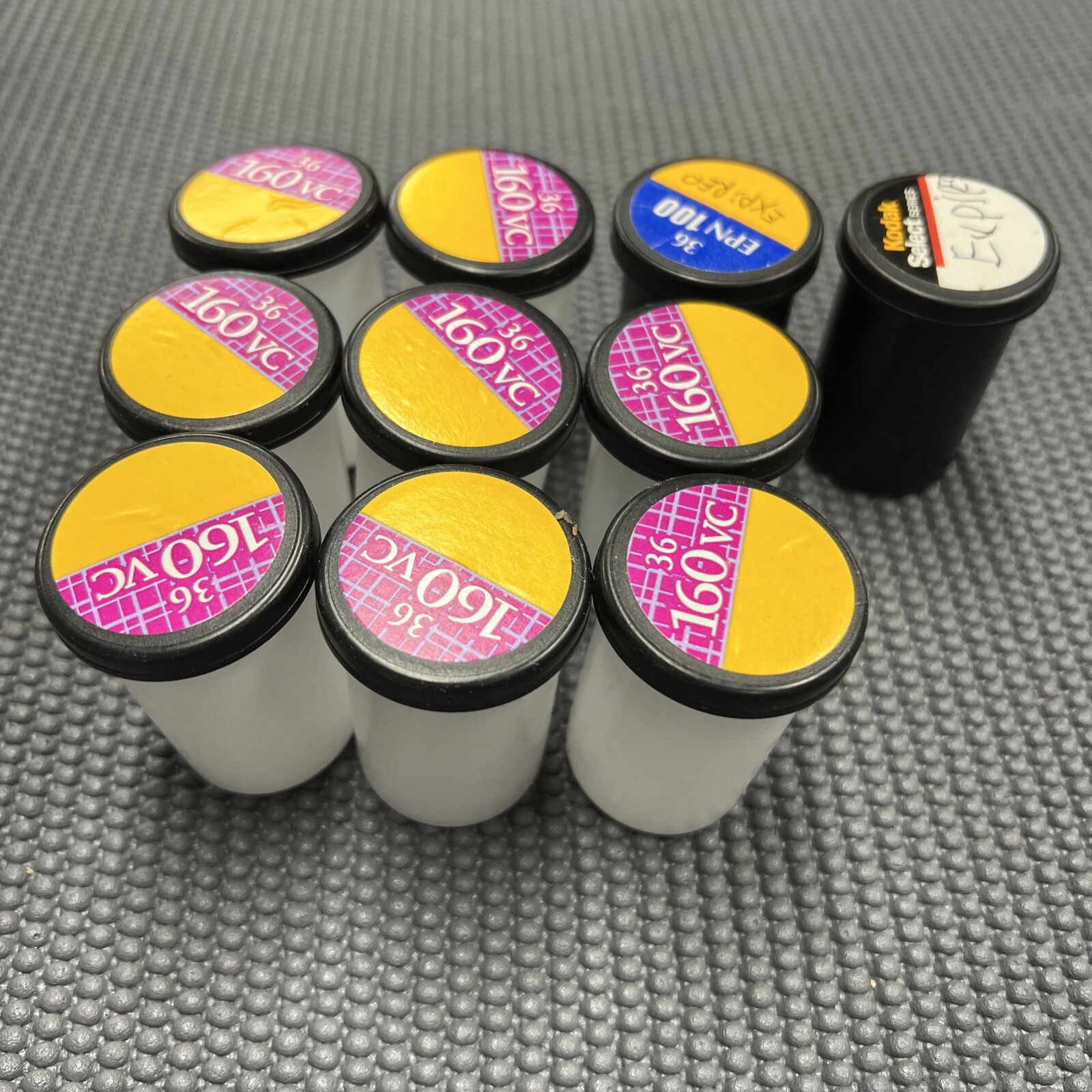 10x kodak 160vc & Others Canisters with Caps for 35mm, Storage