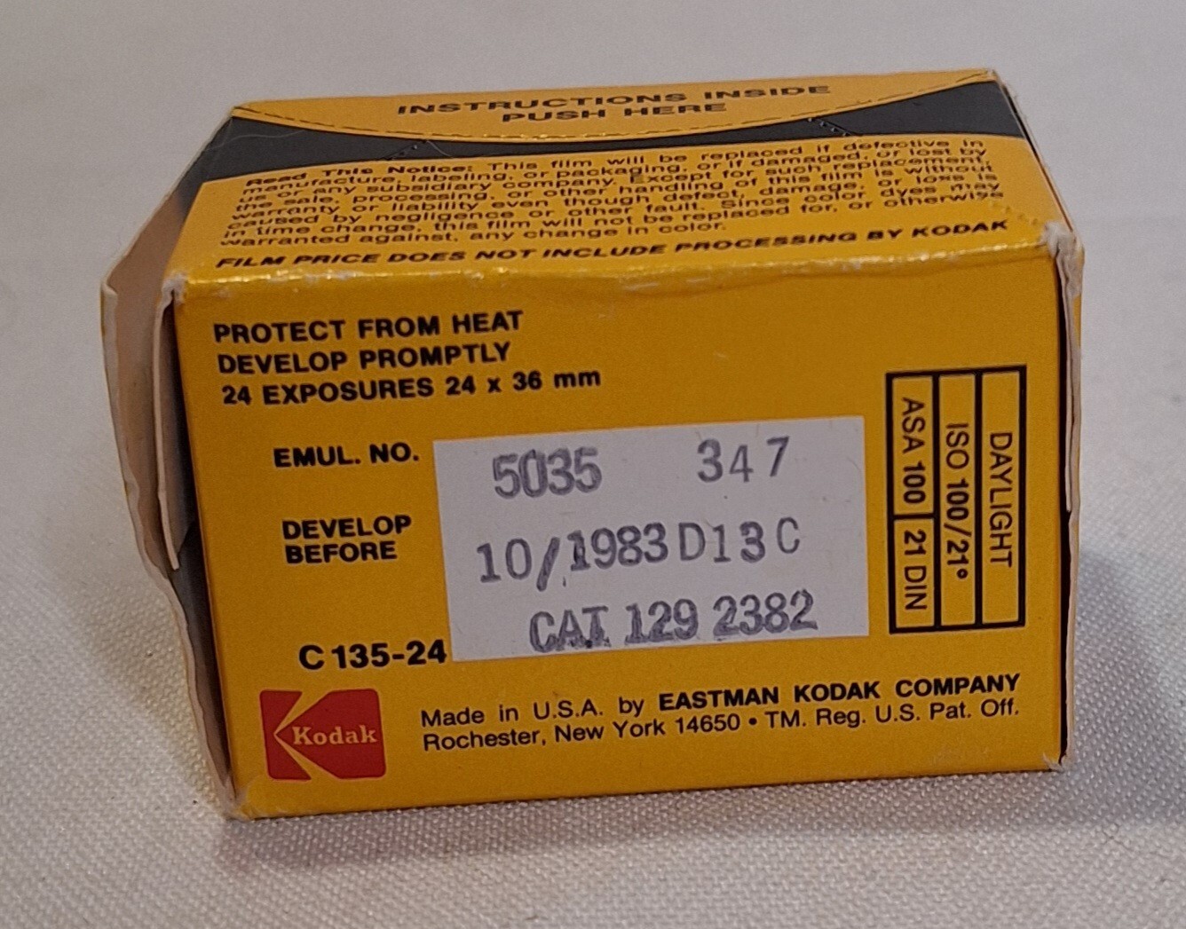 Kodak Kodacolor II Color Negative Film C135-24 – 24 Exposures