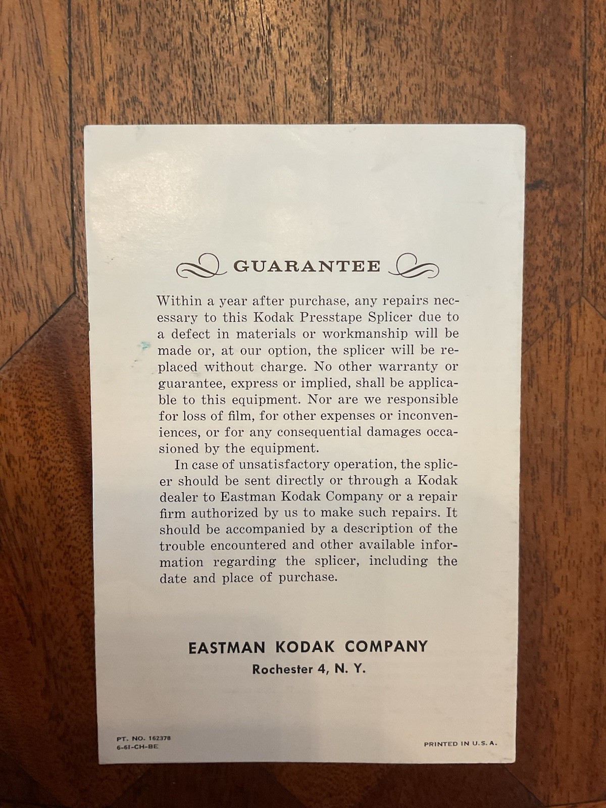 Kodak Press tape Movie Splicer Manual