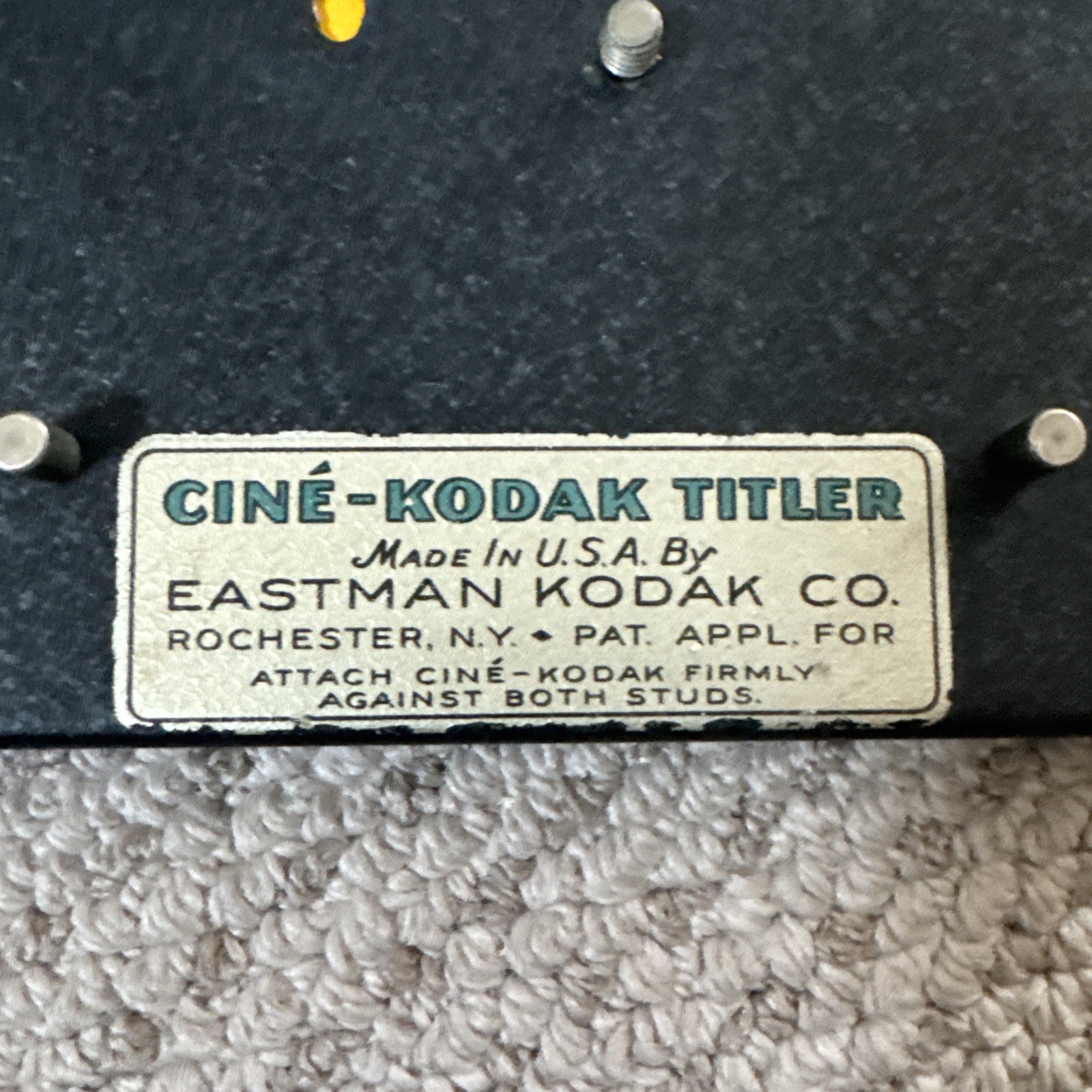 Vintage Cine-Kodak Film Titler Eastman Kodak Co and Title Blanks Frames