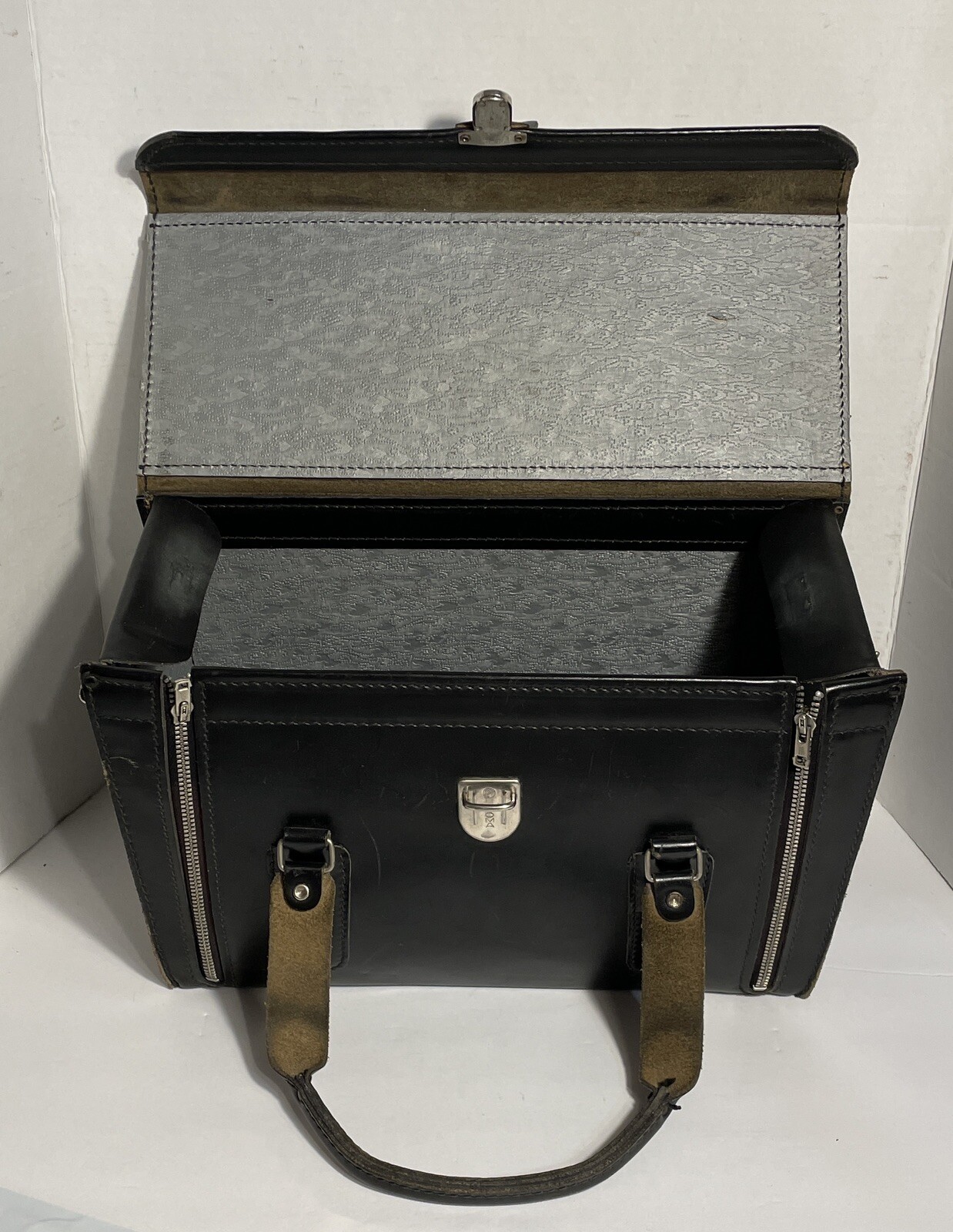 Vintage Coast Photographers Camera Bag Top Grain Cowhide Black Leather USA Made