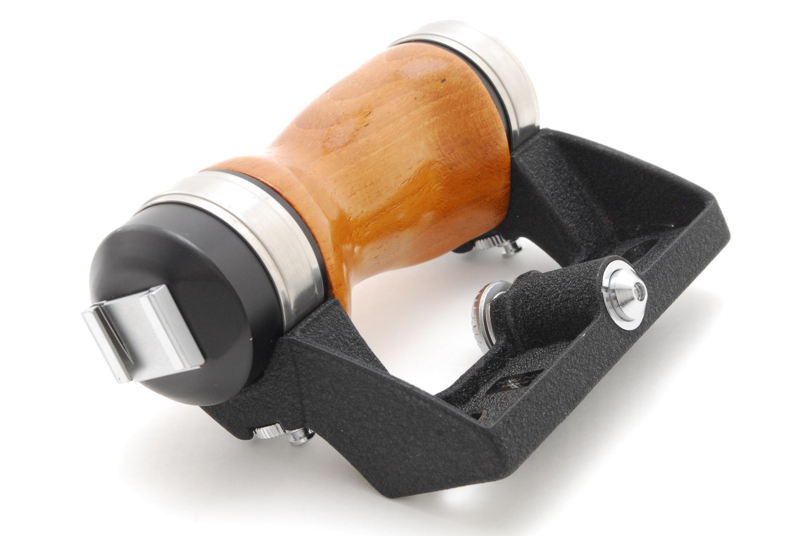 ⏯️ [Top MINT] Asahi Pentax Wood Hot Shoe Hand Grip for 6×7 67 67II From JAPAN K0