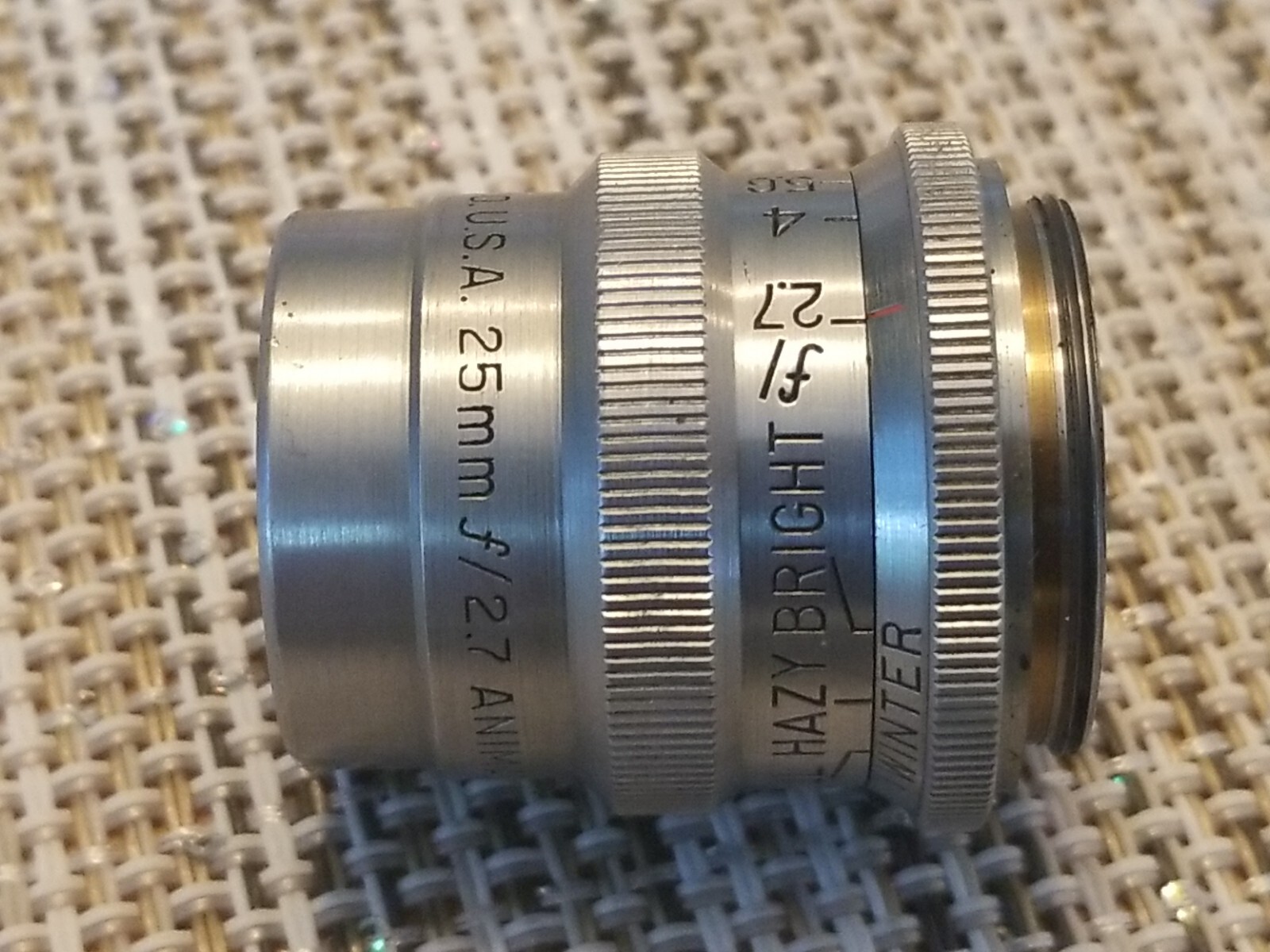 CLEAN Bausch & Lomb 25mm Animar Balcote F2.7 C-MOUNT Cine Lens BOLEX