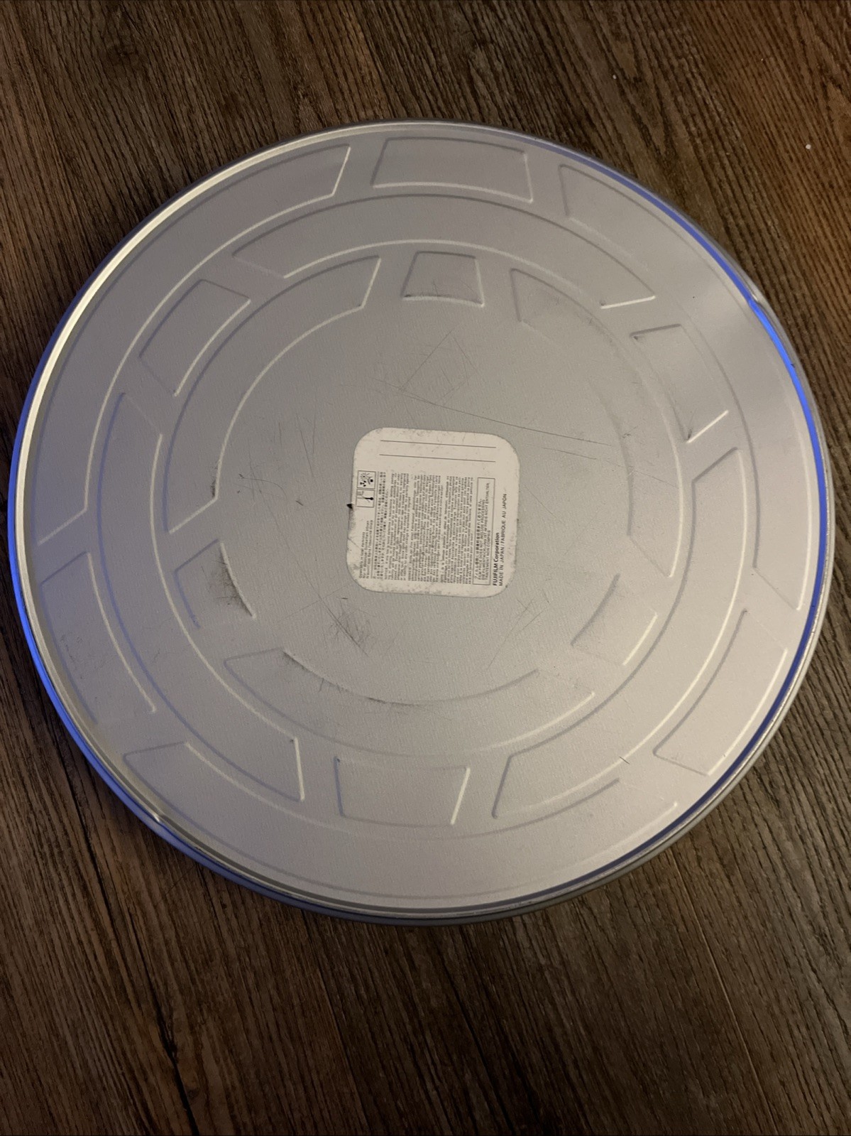 Large 15″ Vintage Tin Can Canister 35mm Fuji Film Empty 2000ft