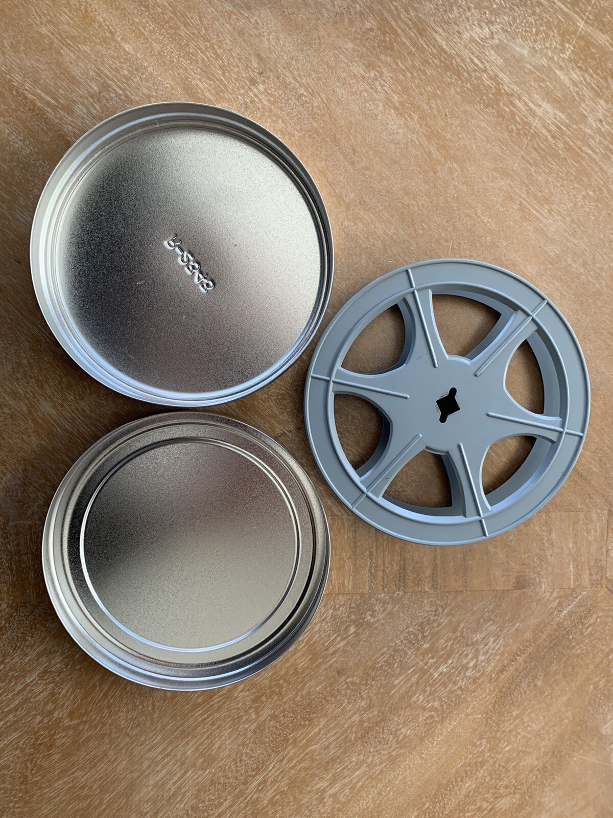 Vintage Film Metal Reel & Tin 5″ Dia