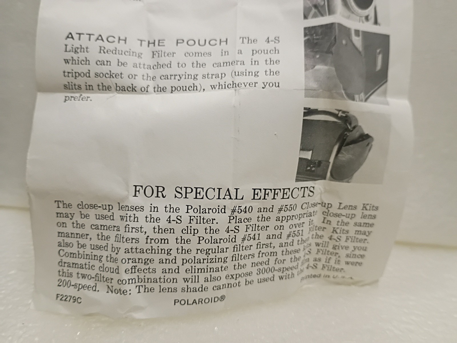 Polaroid 4-Stop Filter #451 ~ Perfect Condition ~ See Manual In Attached Photos