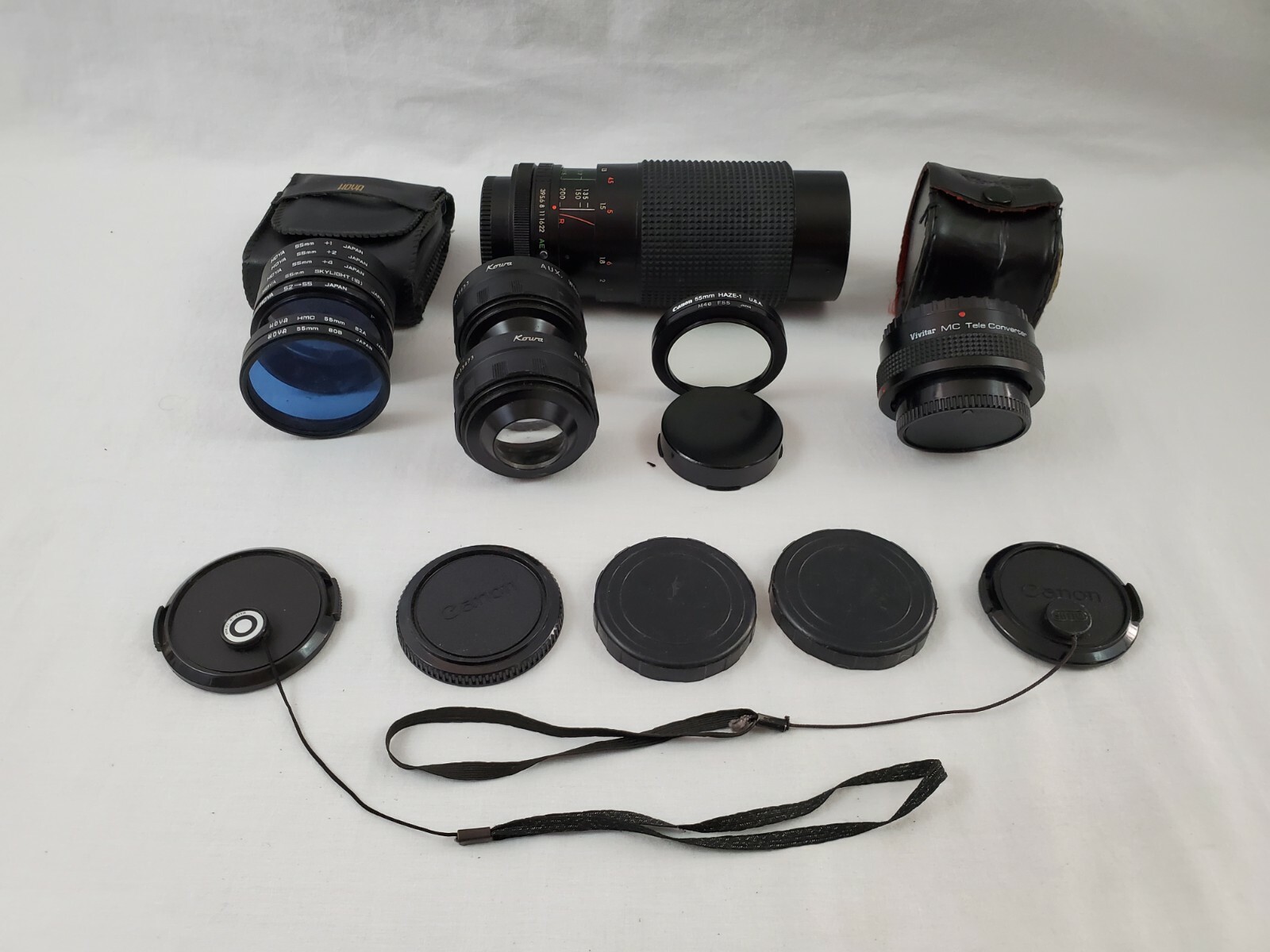 VINTAGE Lot of Camera Accessories – Lenses Filters Adapters Caps Various Brands