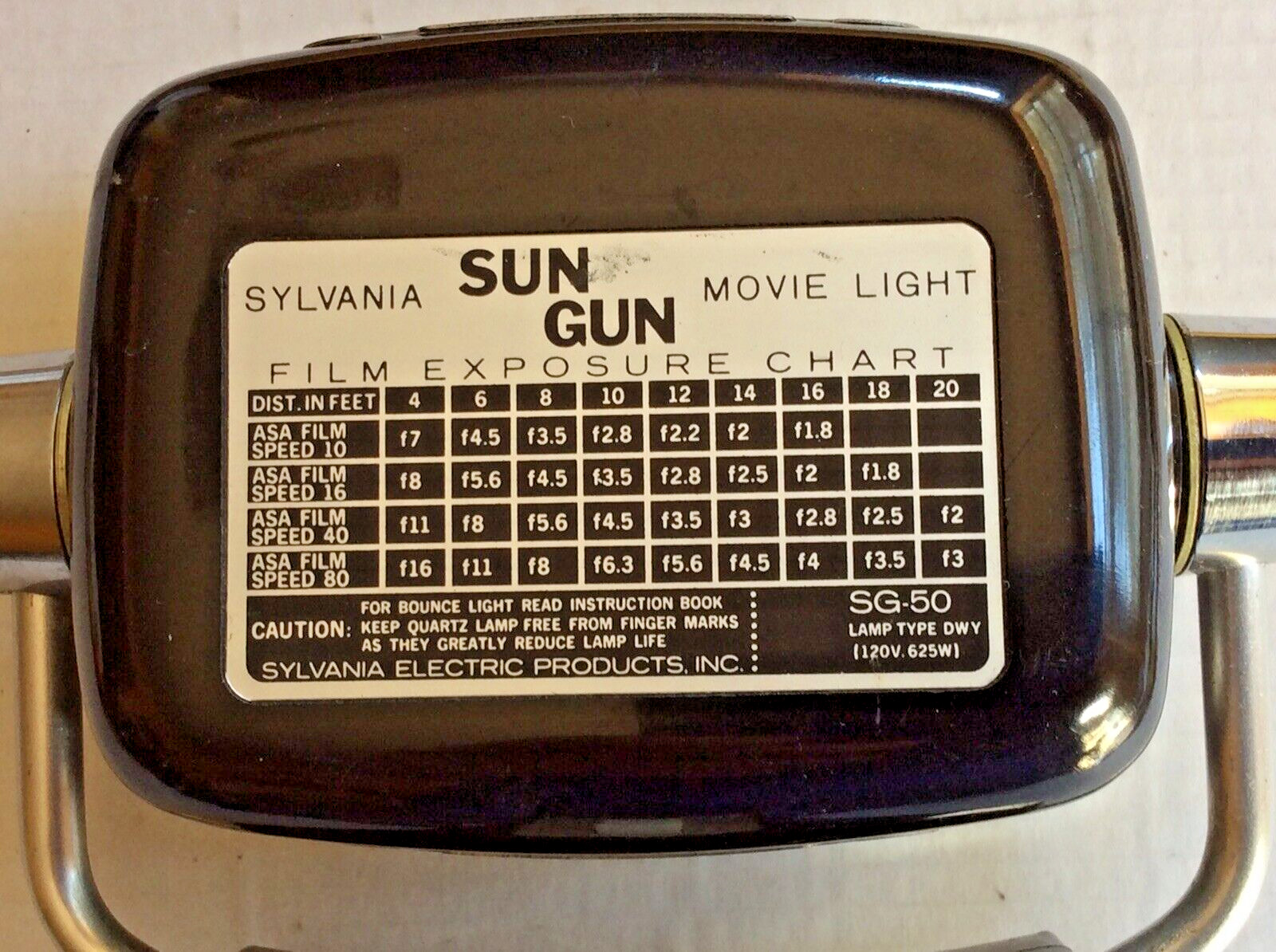 Circa 1960’s Sylvania Sun Gun Movie Light #SG50-excellent Condition-Bulb Works