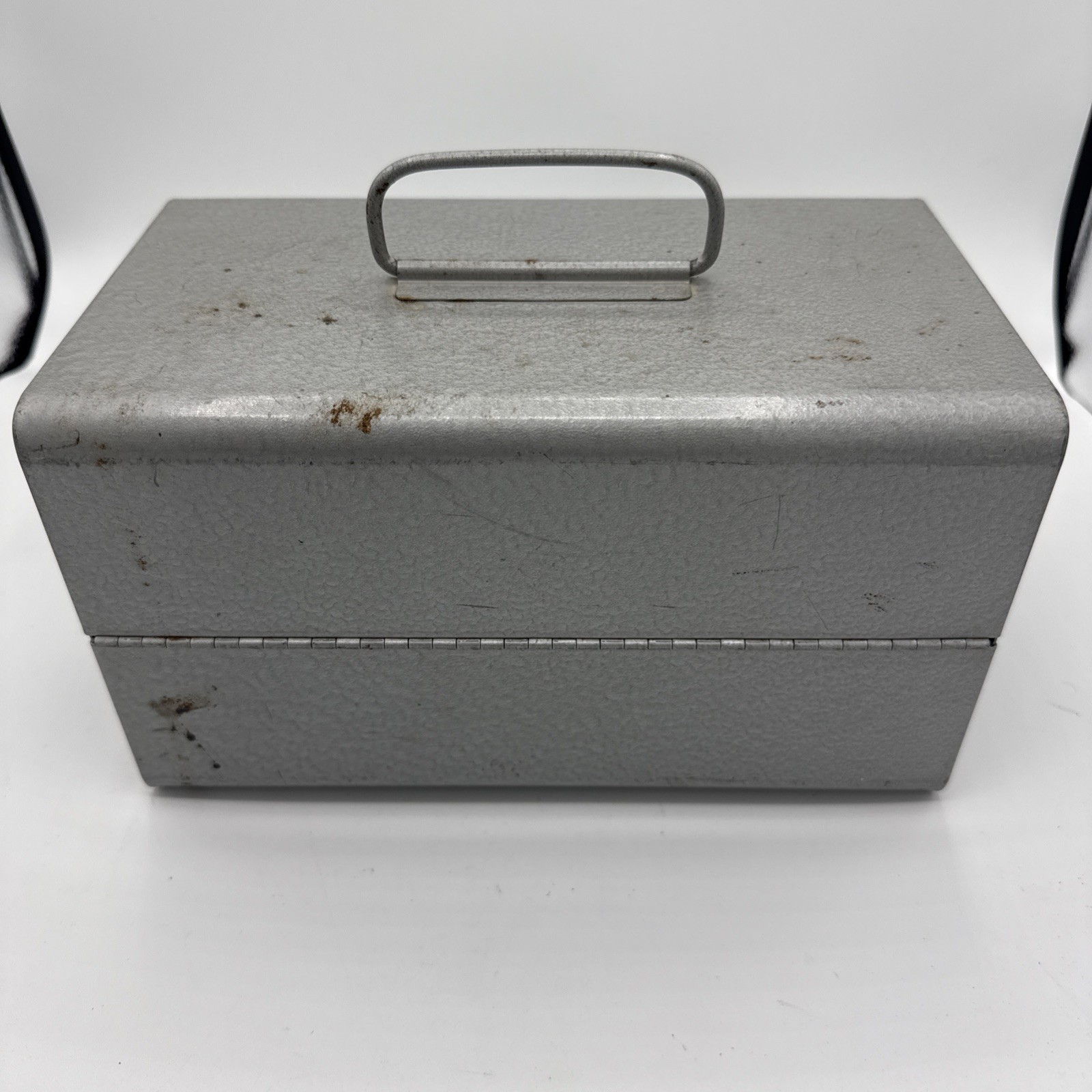 Brumberger Vintage Metal Film Can Storage Case Box with 3 – 5″ Reels W/ Tins